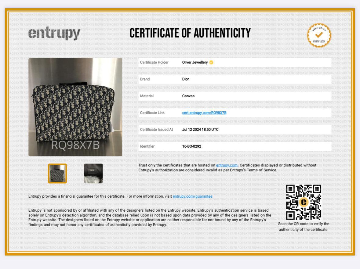 Christian Dior Oblique Lingot Messenger Bag w/ Box