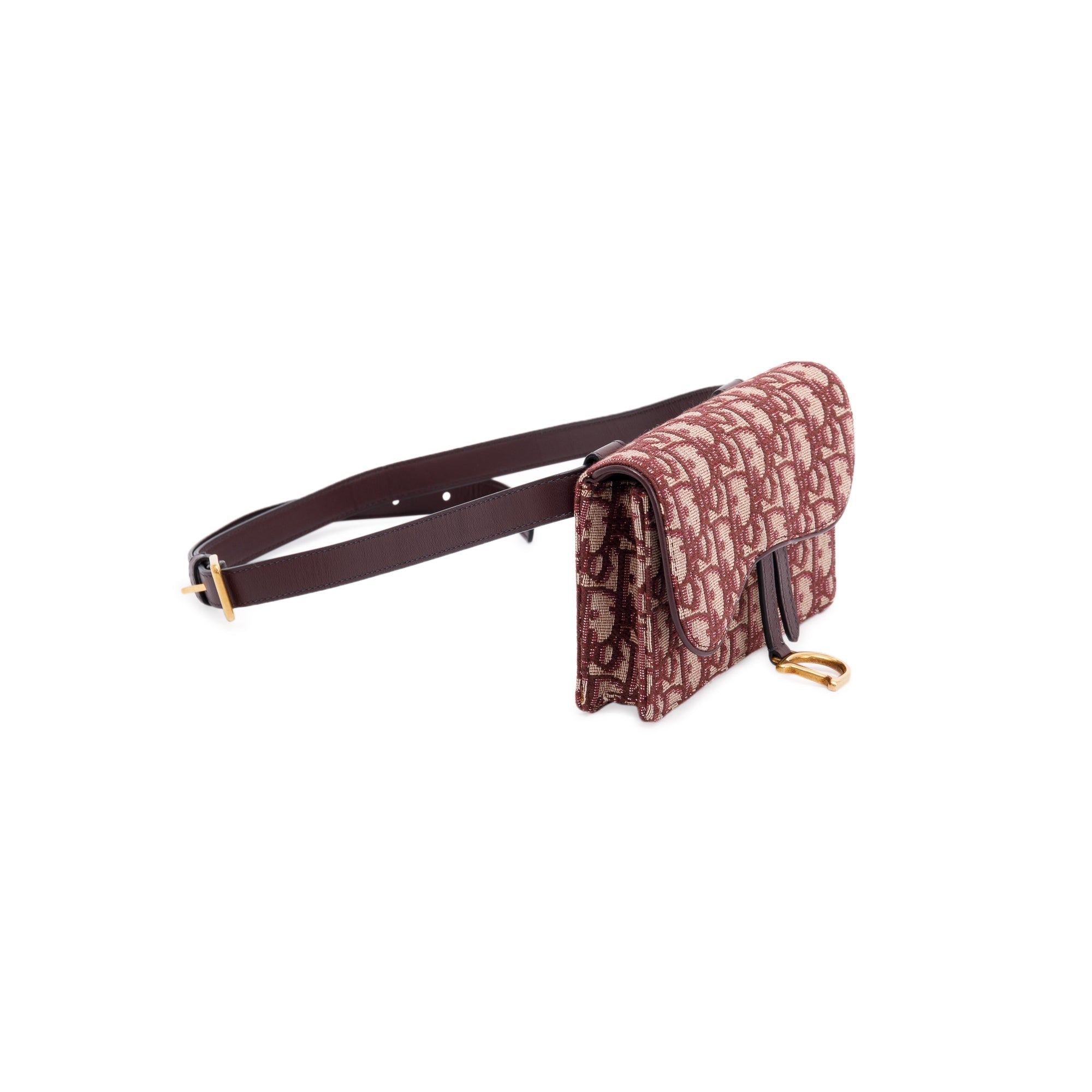 Christian Dior Oblique Saddle Belt Pouch w/ Box