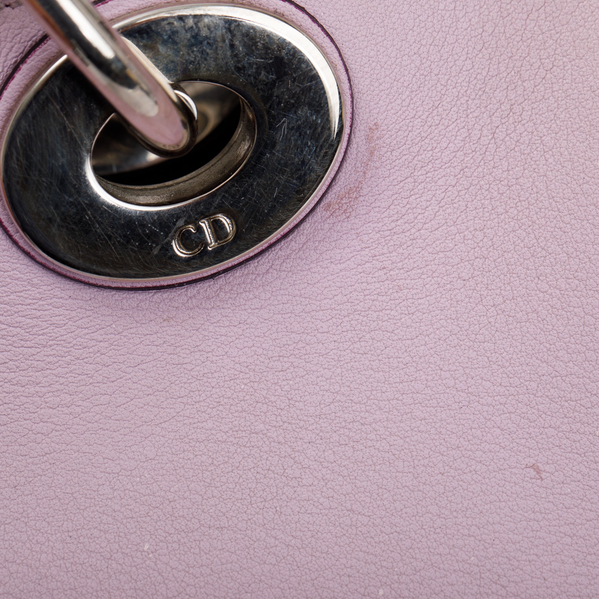 Christian Dior Pink Calfskin Leather Medium Diorissimo Tote w/ Strap, Pouch & Authenticity Card