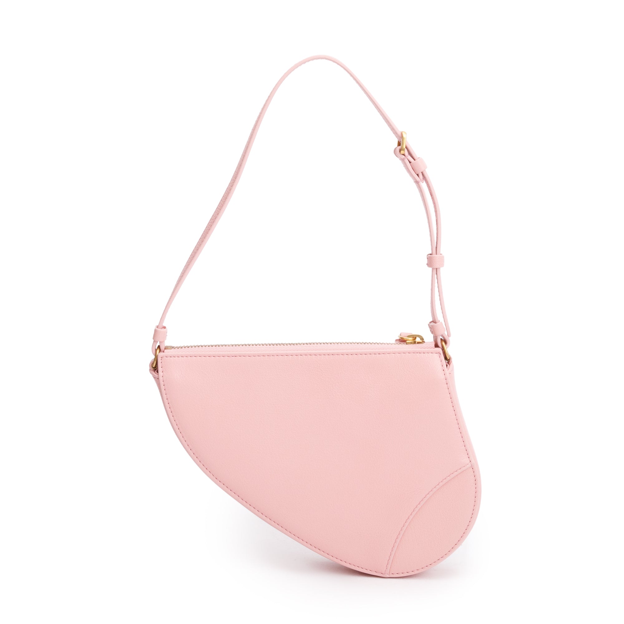 Christian Dior Pink Calfskin Leather Saddle Rodeo Pouch w/ Box