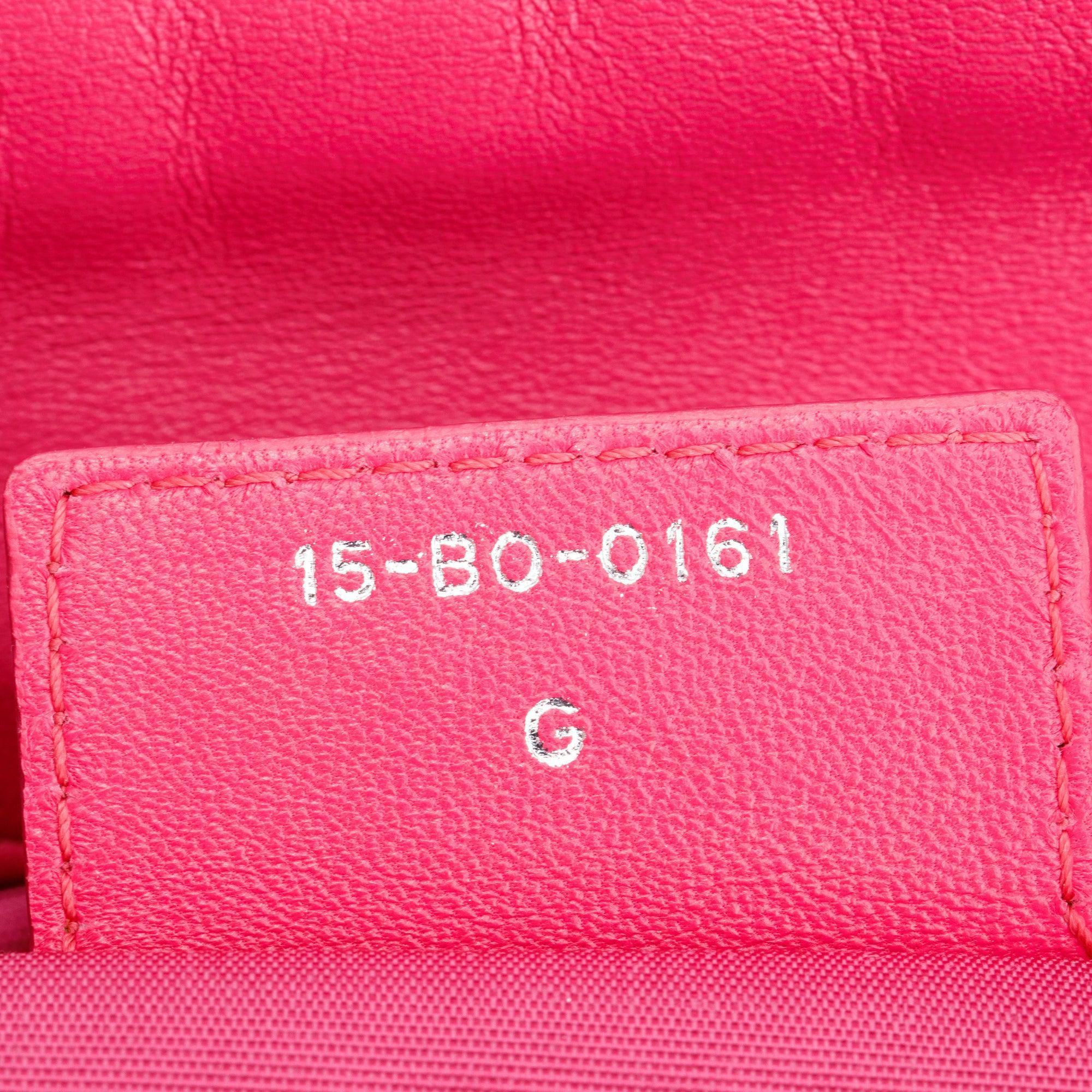 Christian Dior Pink Cannage Calfskin Leather New Lock Flap Bag w/ Authenticity Card & Receipt