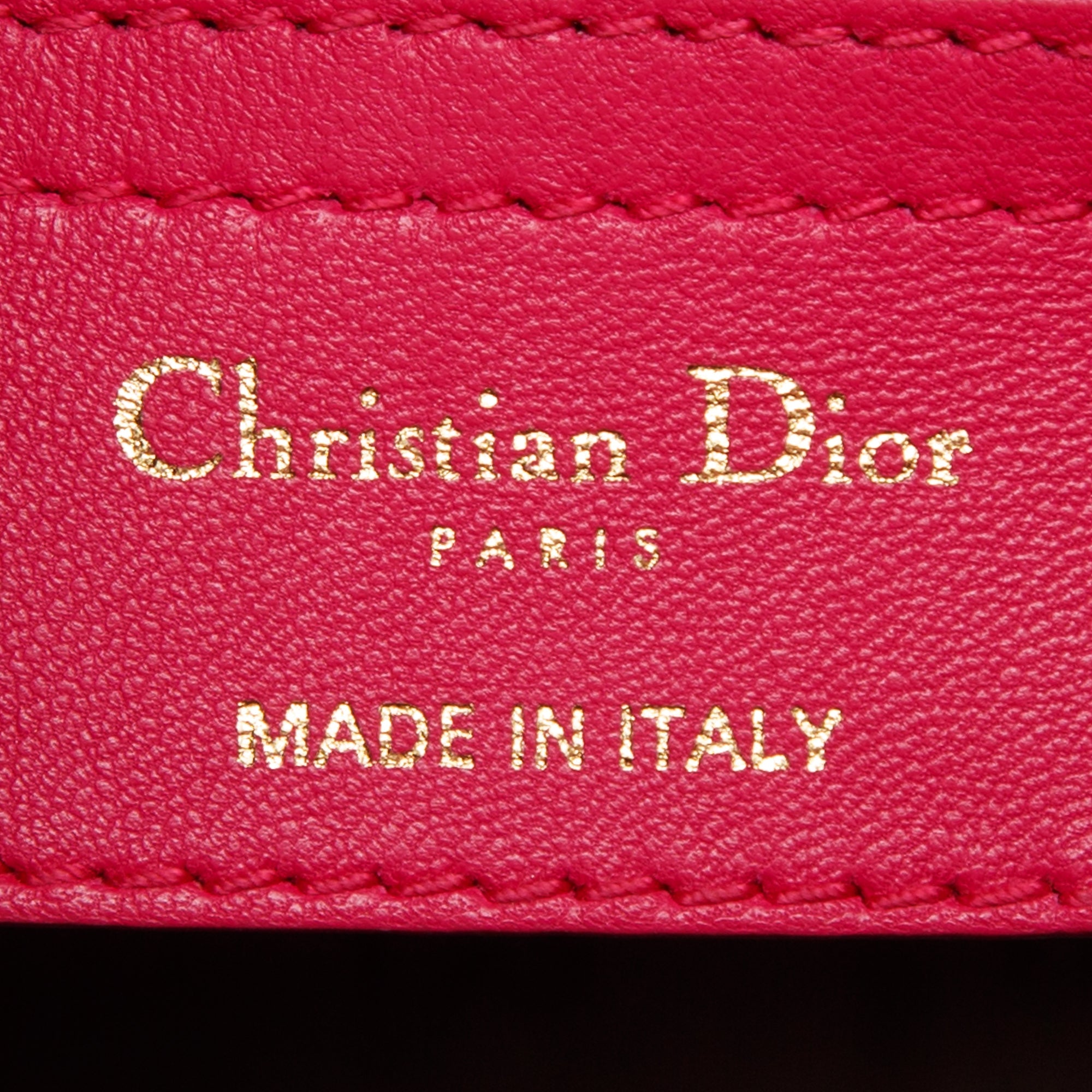 Christian Dior Pink Large Cannage Lady Dior Bag w/ Strap & Authenticity Card