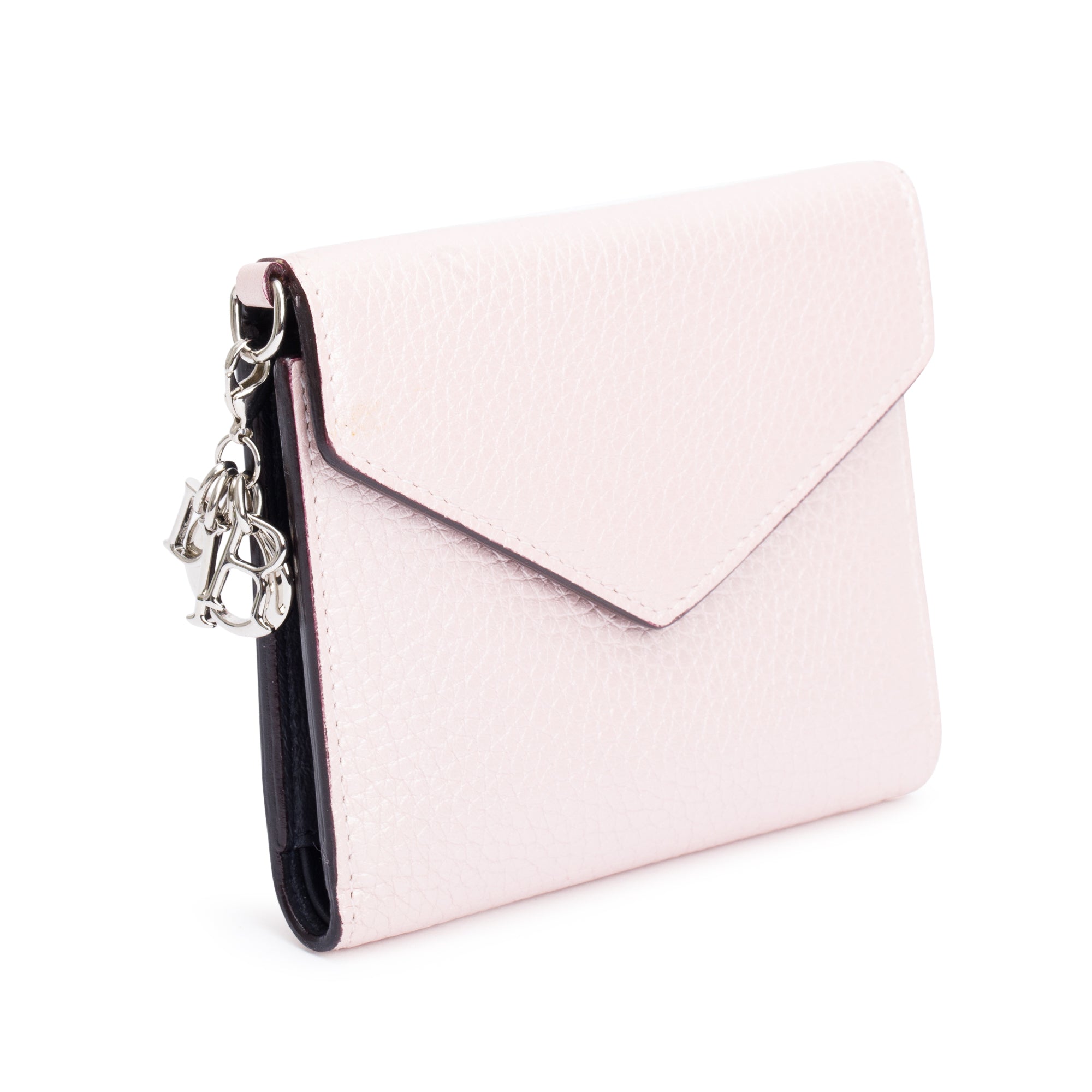 Christian Dior Pink Leather Diorissimo Envelope Compact Wallet w/ Box