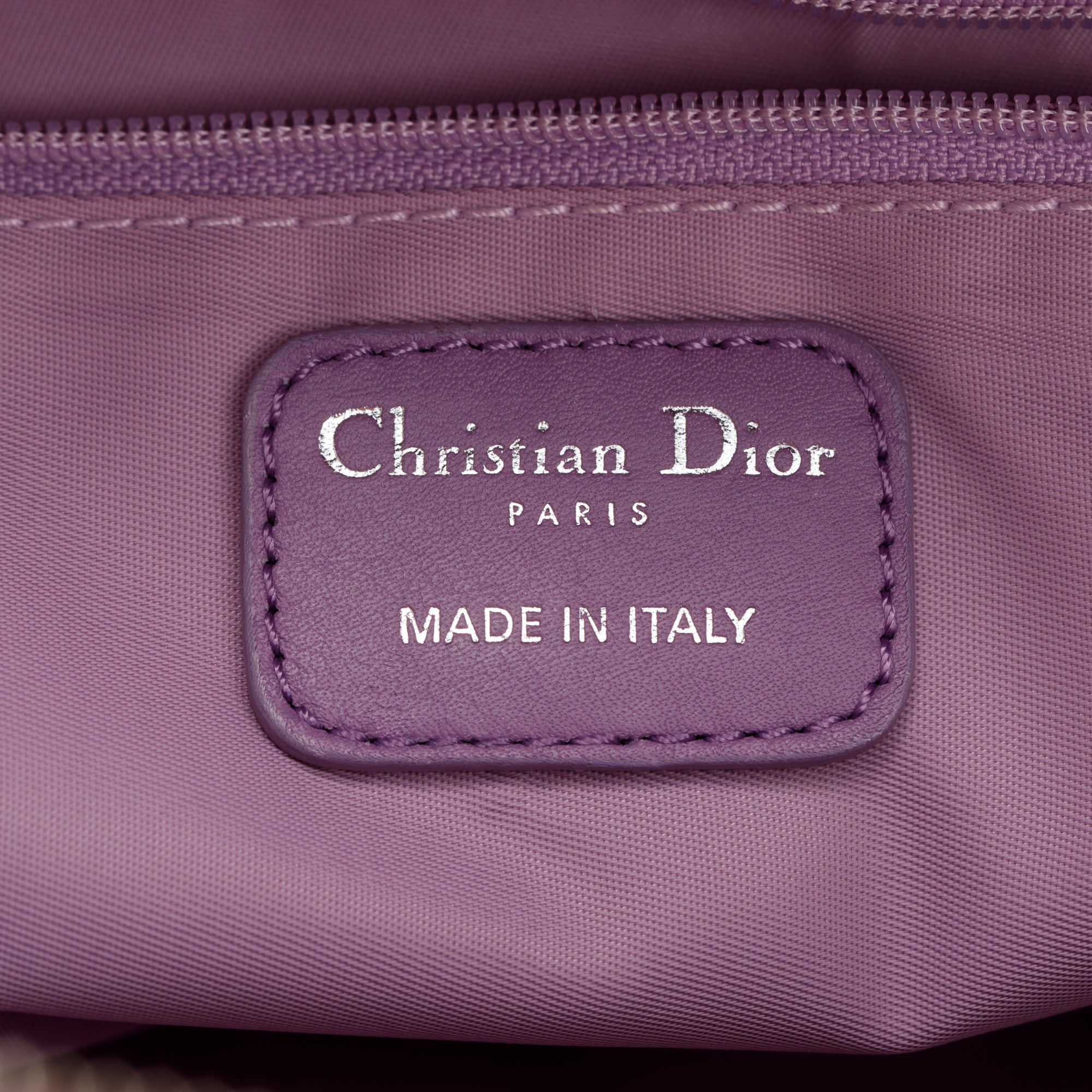 Christian Dior Purple Cannage Quilted Satin Charming Bag