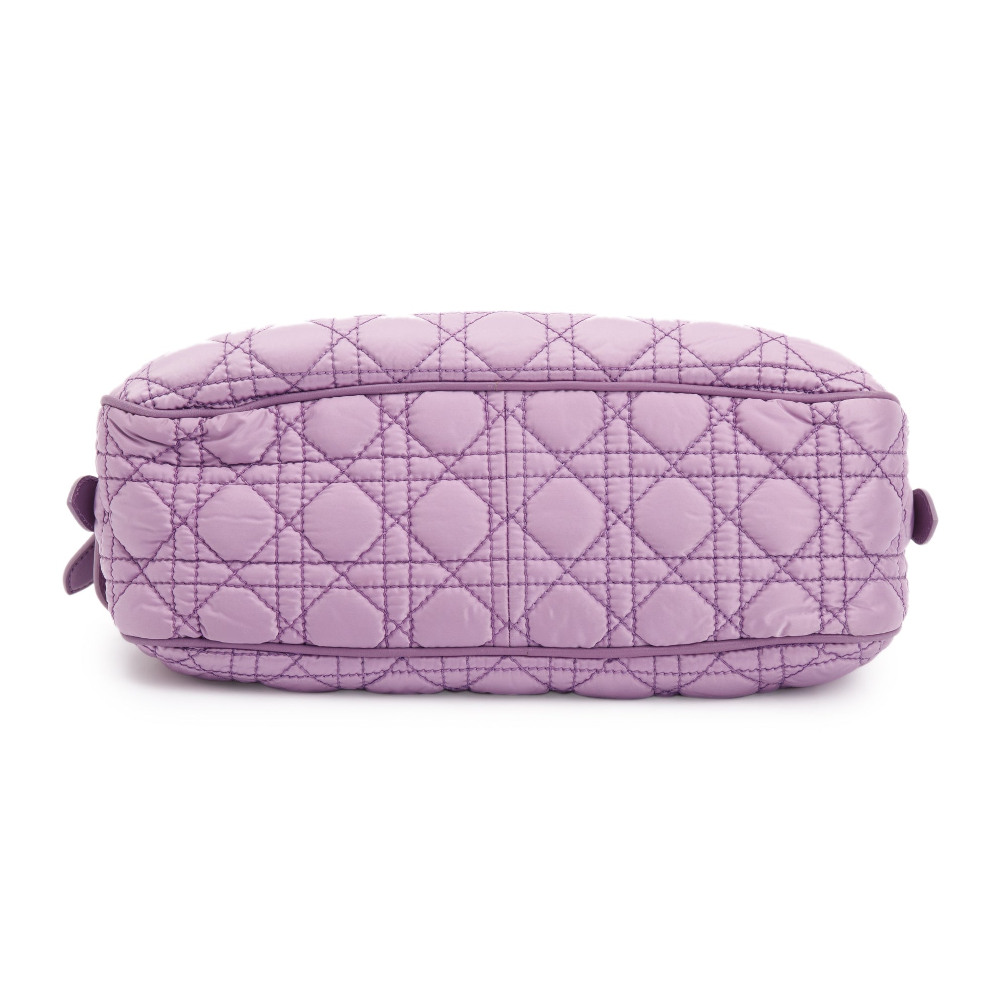 Christian Dior Purple Cannage Quilted Satin Charming Bag
