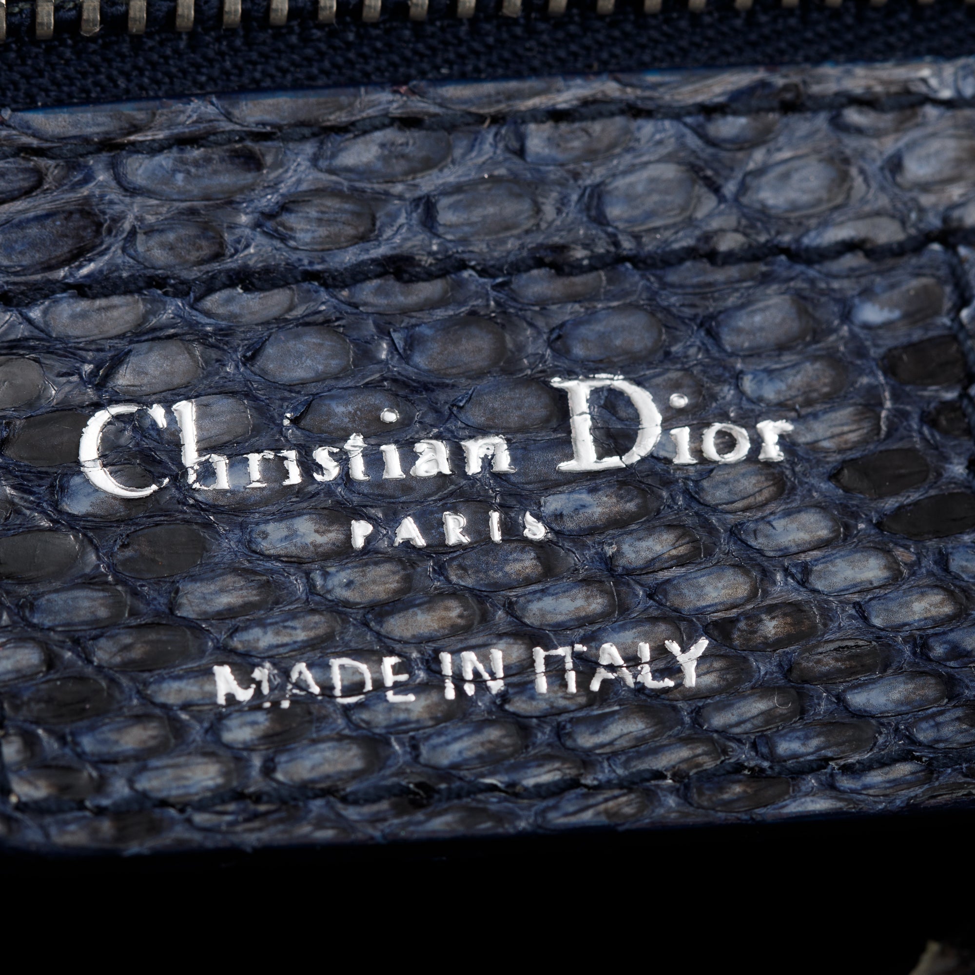 Christian Dior Python Large Lady Dior Bag w/ Srap
