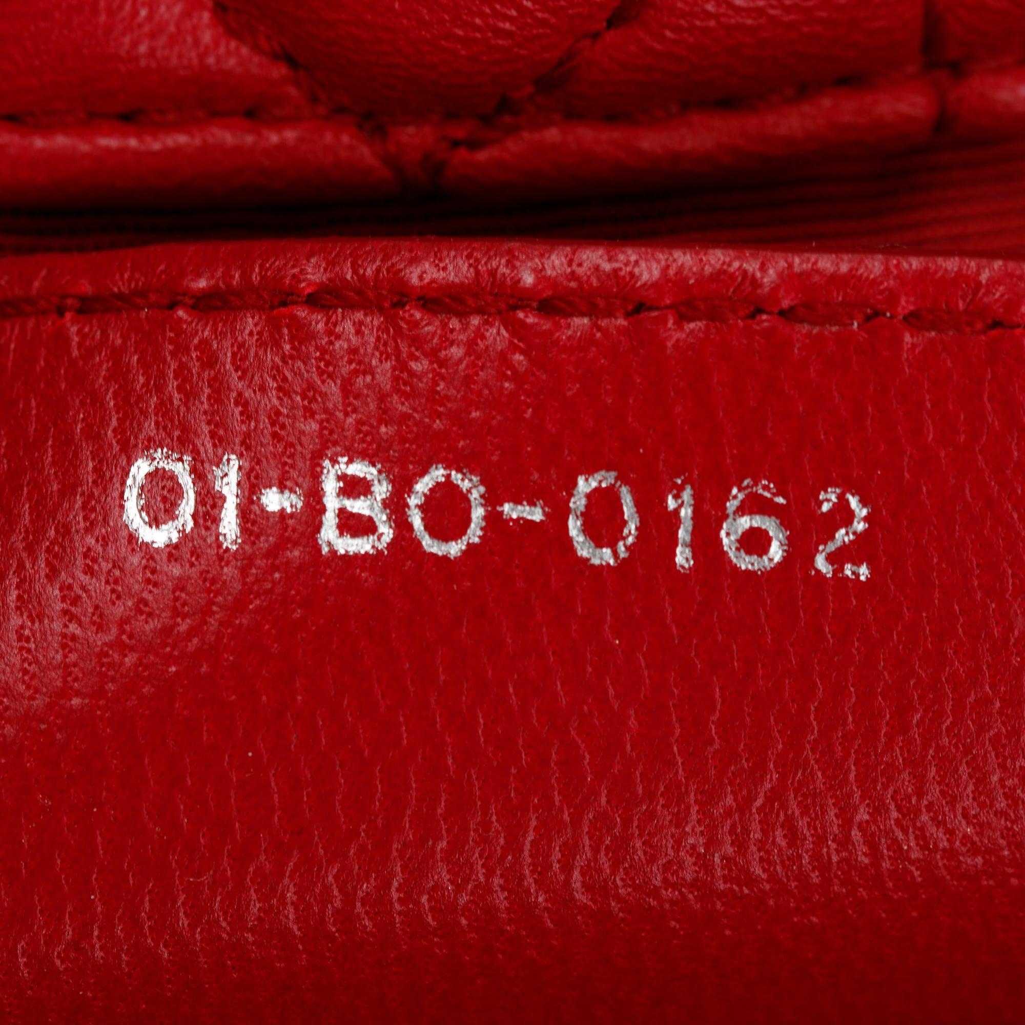 Christian Dior Red Cannage Calfskin Leather Medium Lady Dior Soft Shopping Tote
