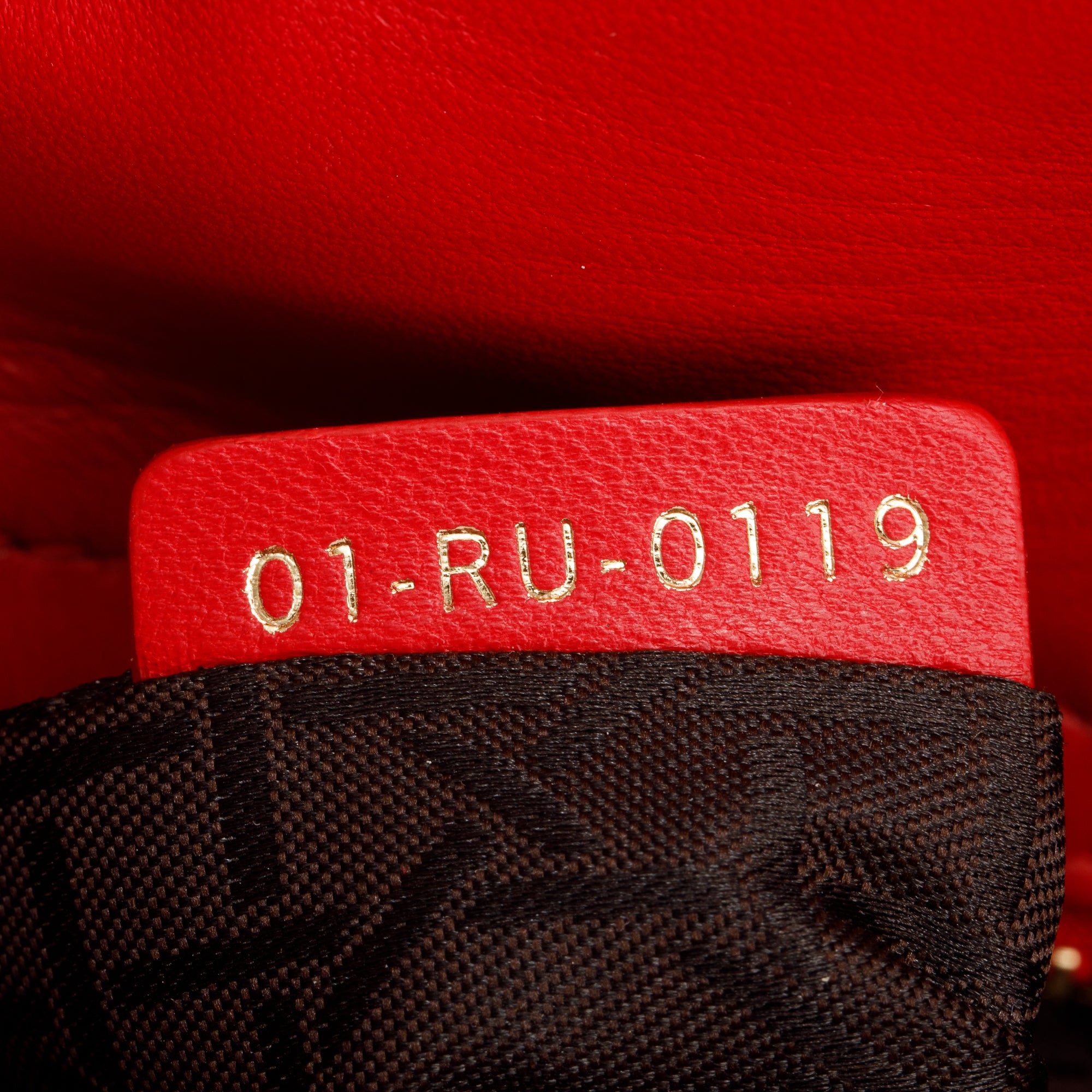 Christian Dior Red Cannage Lambskin Leather Small Lady Dior My AbCDior Bag w/ Strap & Box