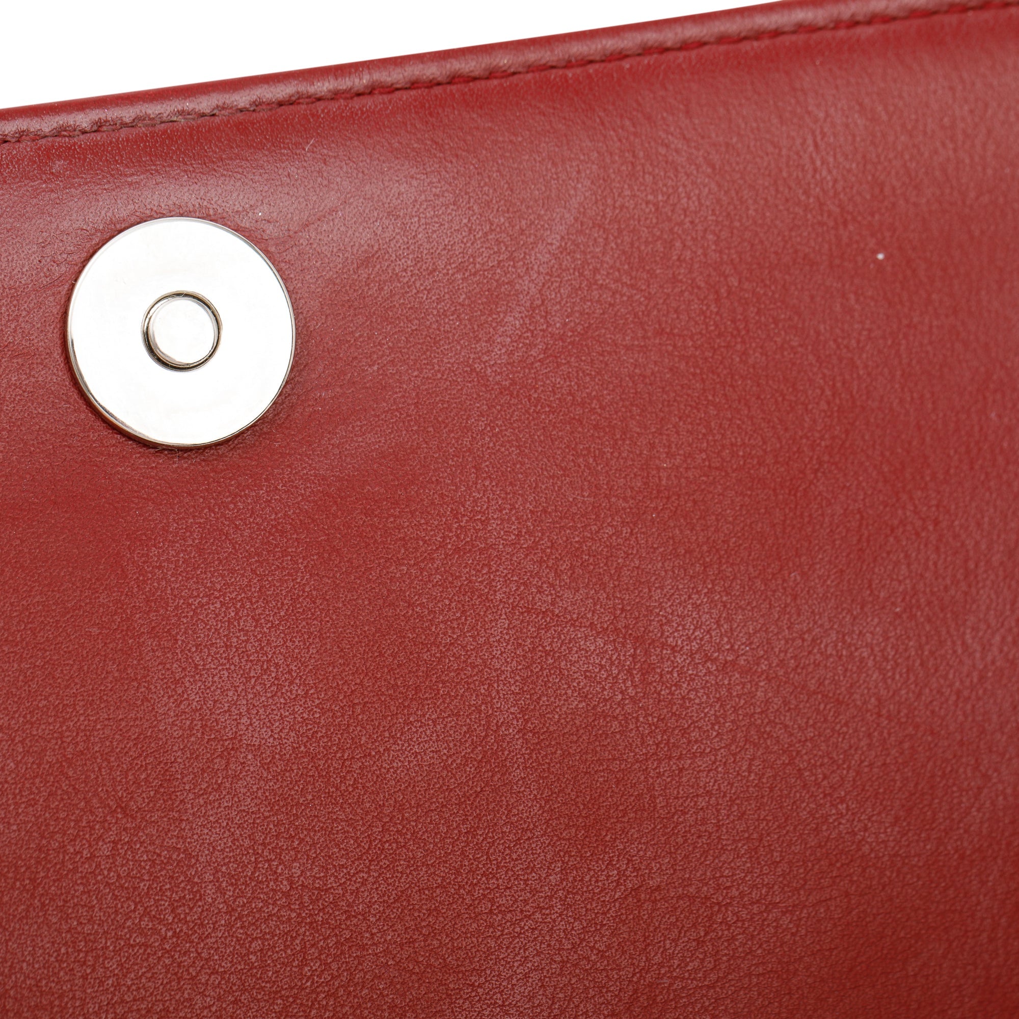 Christian Dior Red Patent Leather Lady Dior Chain Pouch w/ Inserts