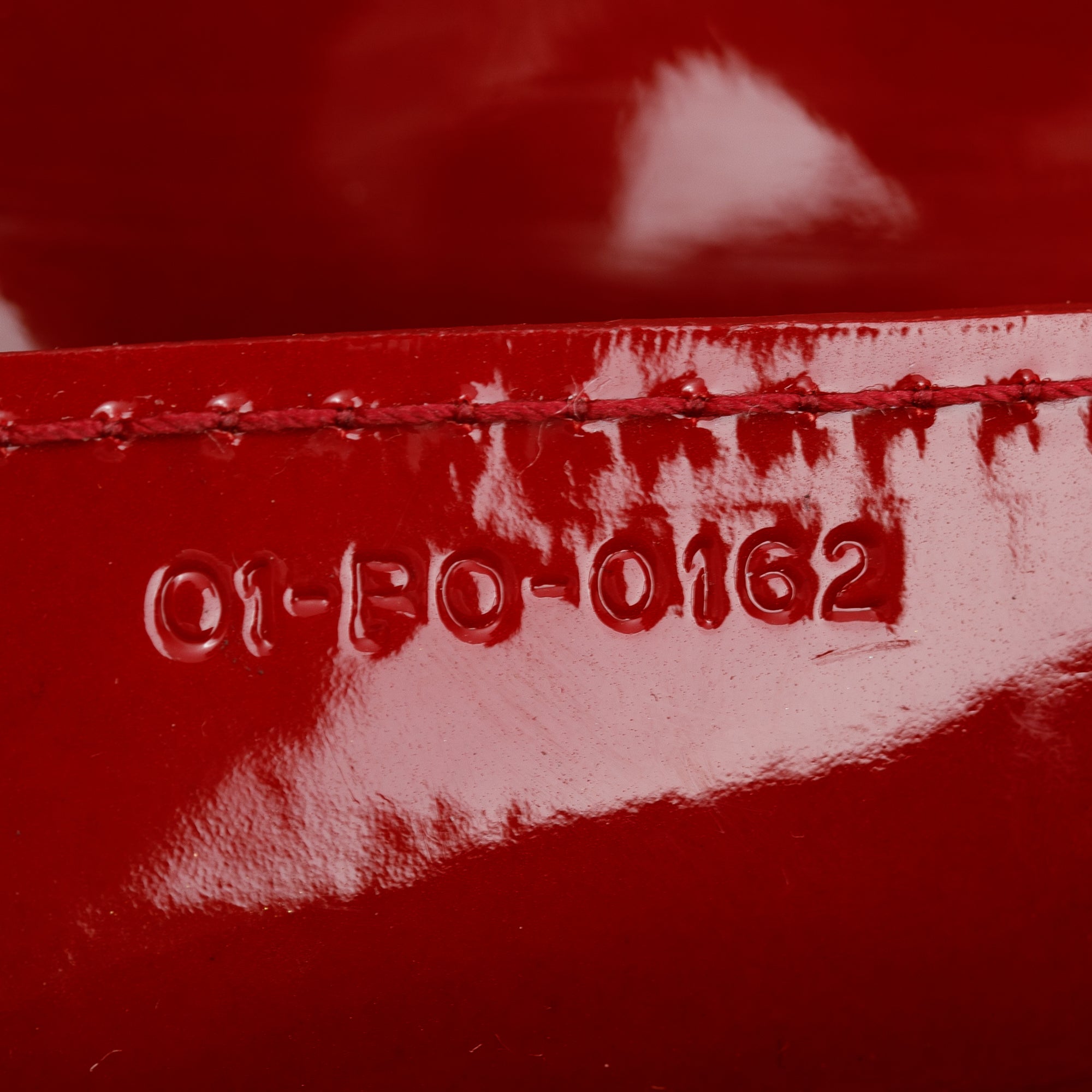 Christian Dior Red Patent Leather Medium Lady Dior Bag w/ Strap