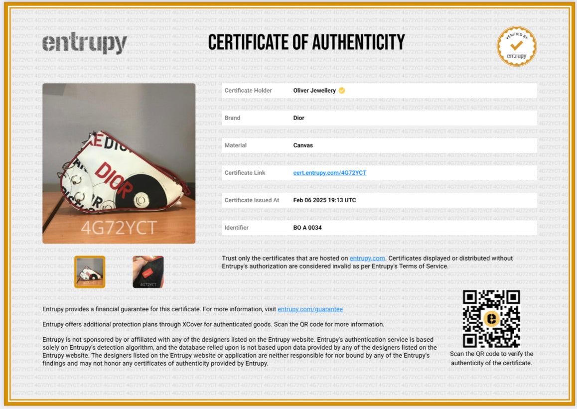 Christian Dior Red/White Printed Canvas Hardcore Mini Saddle Bag