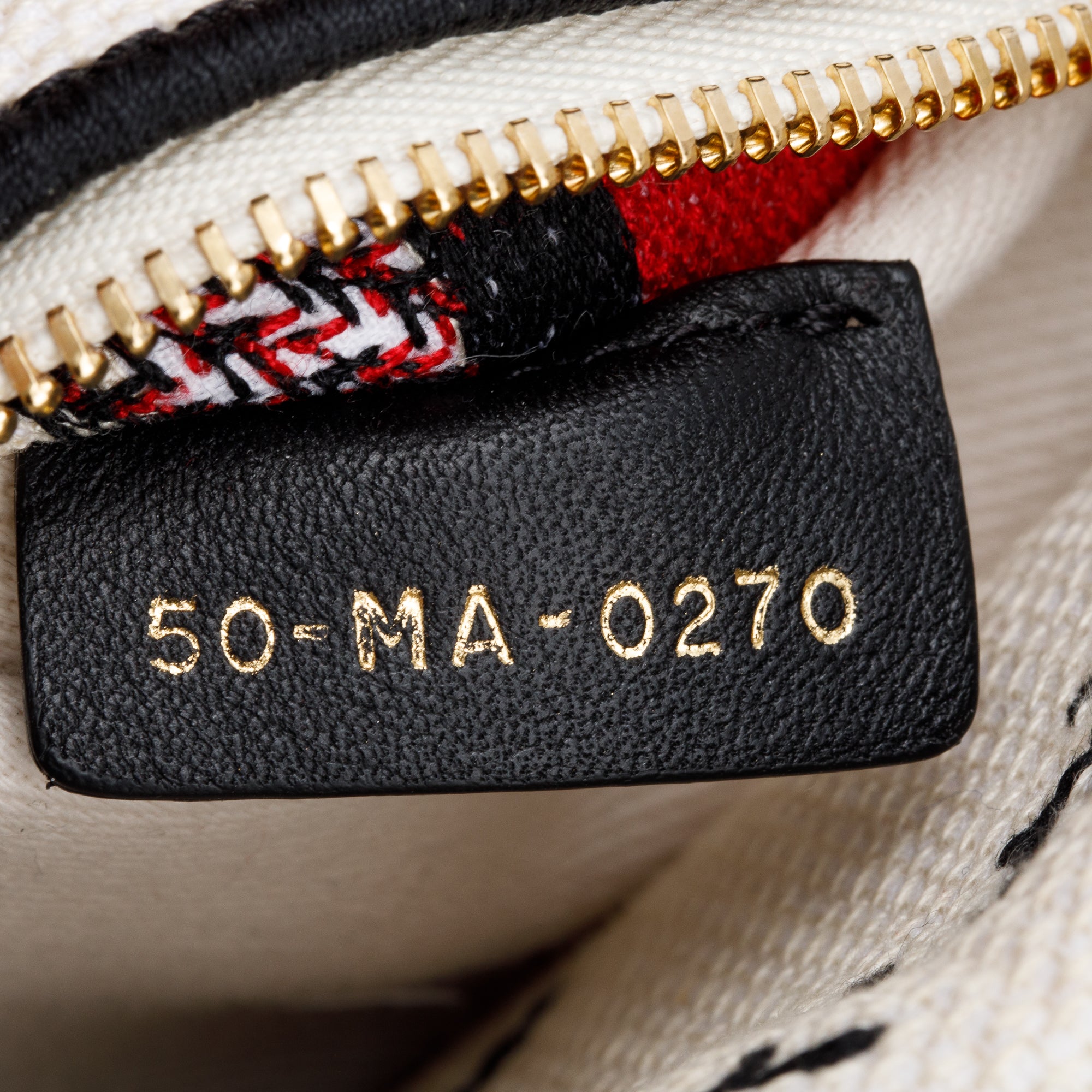 Christian Dior Red/White/Black Canvas Dioramour Graffiti Medium Lady Di-Lite Bag w/ Strap