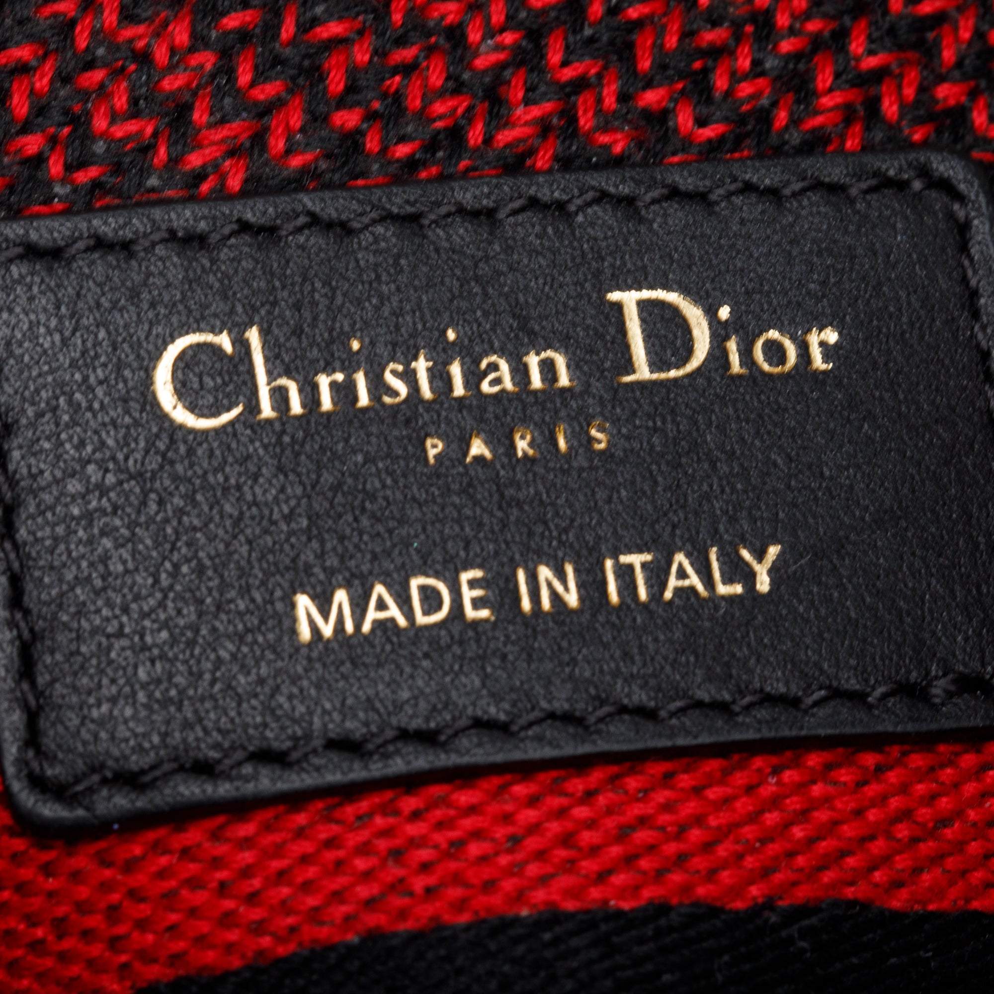 Christian Dior Red/White/Black Canvas Dioramour Graffiti Medium Lady Di-Lite Bag w/ Strap