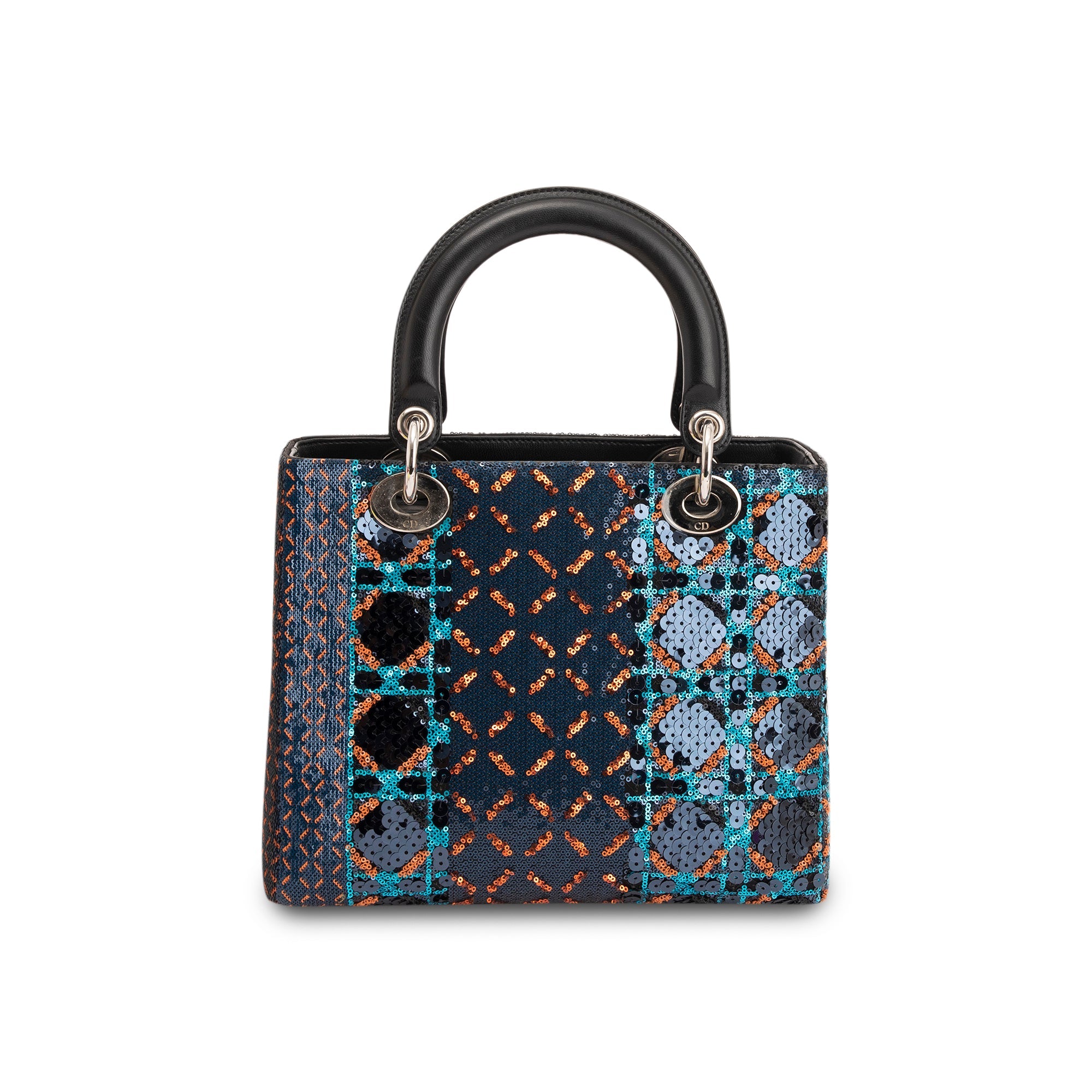 Christian Dior Sequin Medium Lady Dior Bag w/ Strap