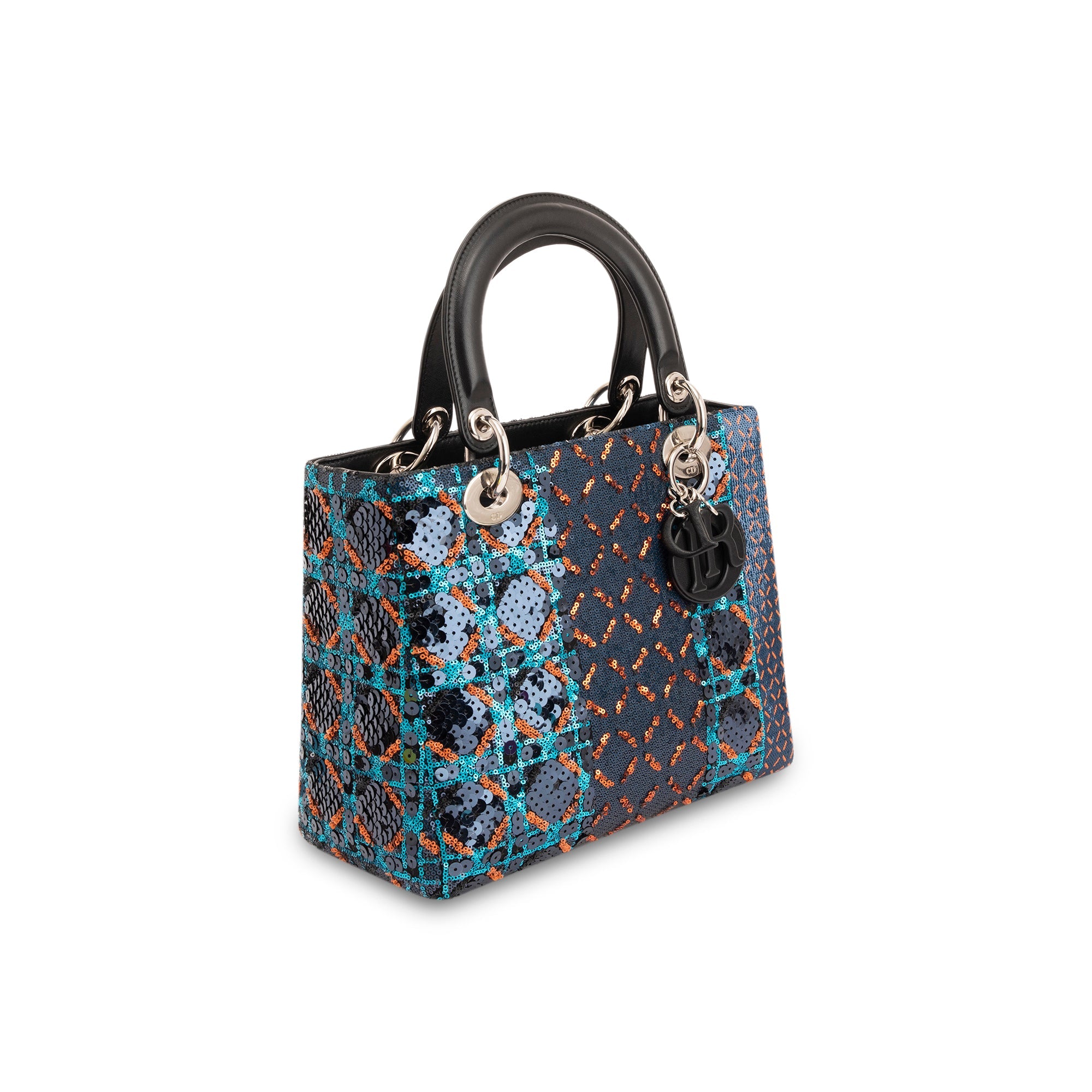 Christian Dior Sequin Medium Lady Dior Bag w/ Strap