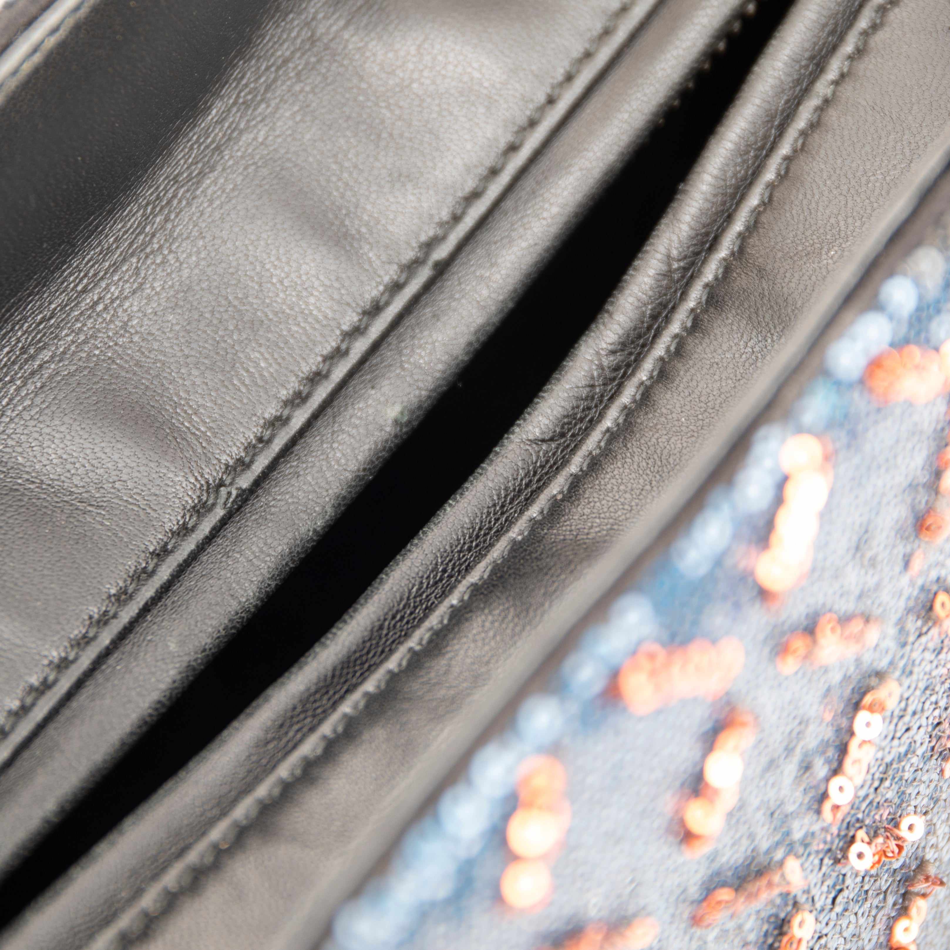 Christian Dior Sequin Medium Lady Dior Bag w/ Strap