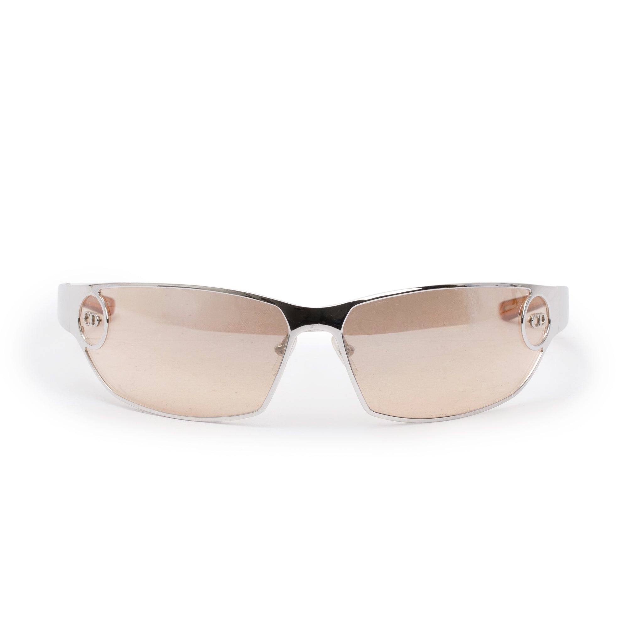 Christian Dior Silver Metal DiorStart Shield Sunglasses w/ Box & Case