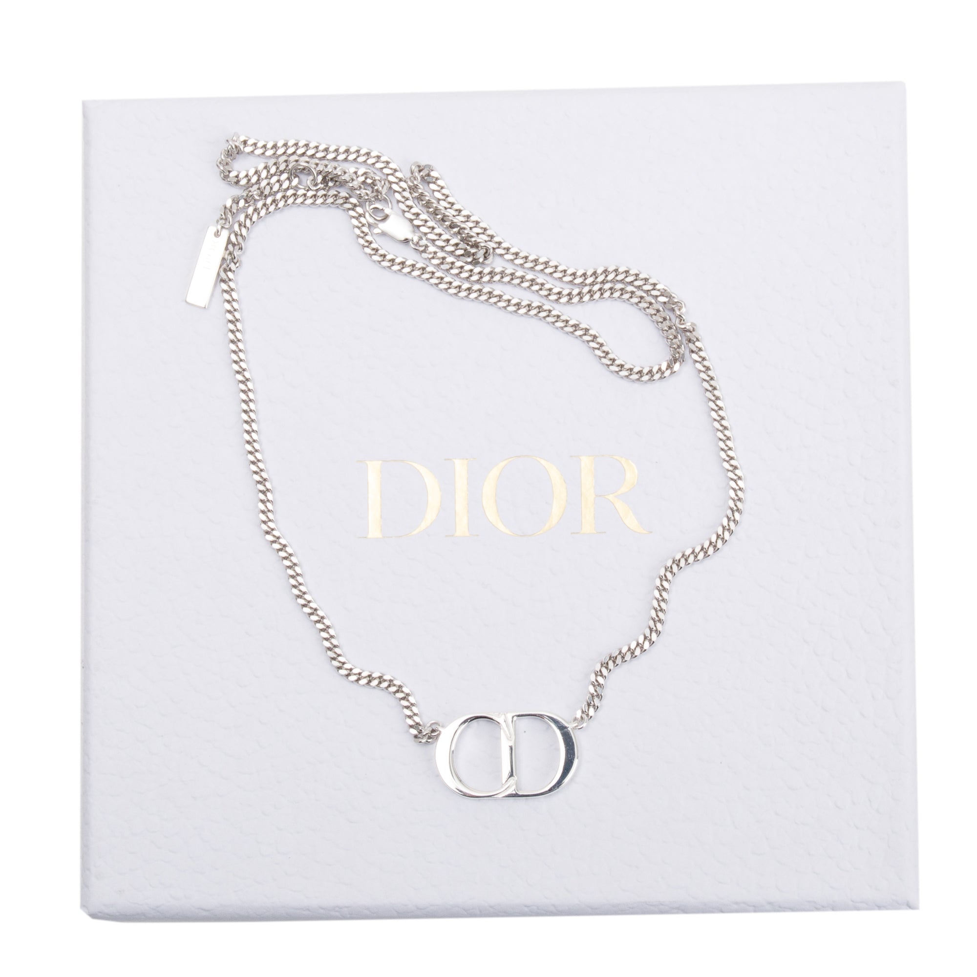 Christian Dior Sterling Silver Clair D Lune Necklace w/ Box