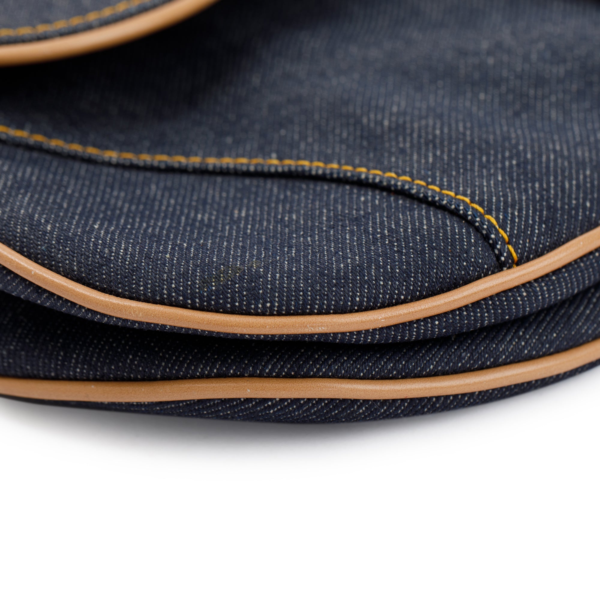 Christian Dior Vintage Blue Denim Saddle Bag