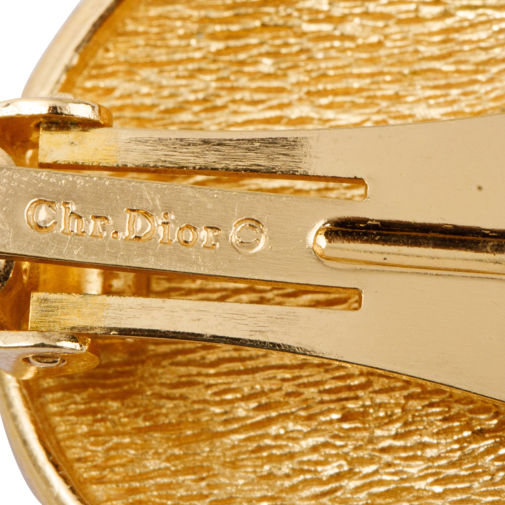 Christian Dior Vintage CD Logo Round Clip-On Earrings