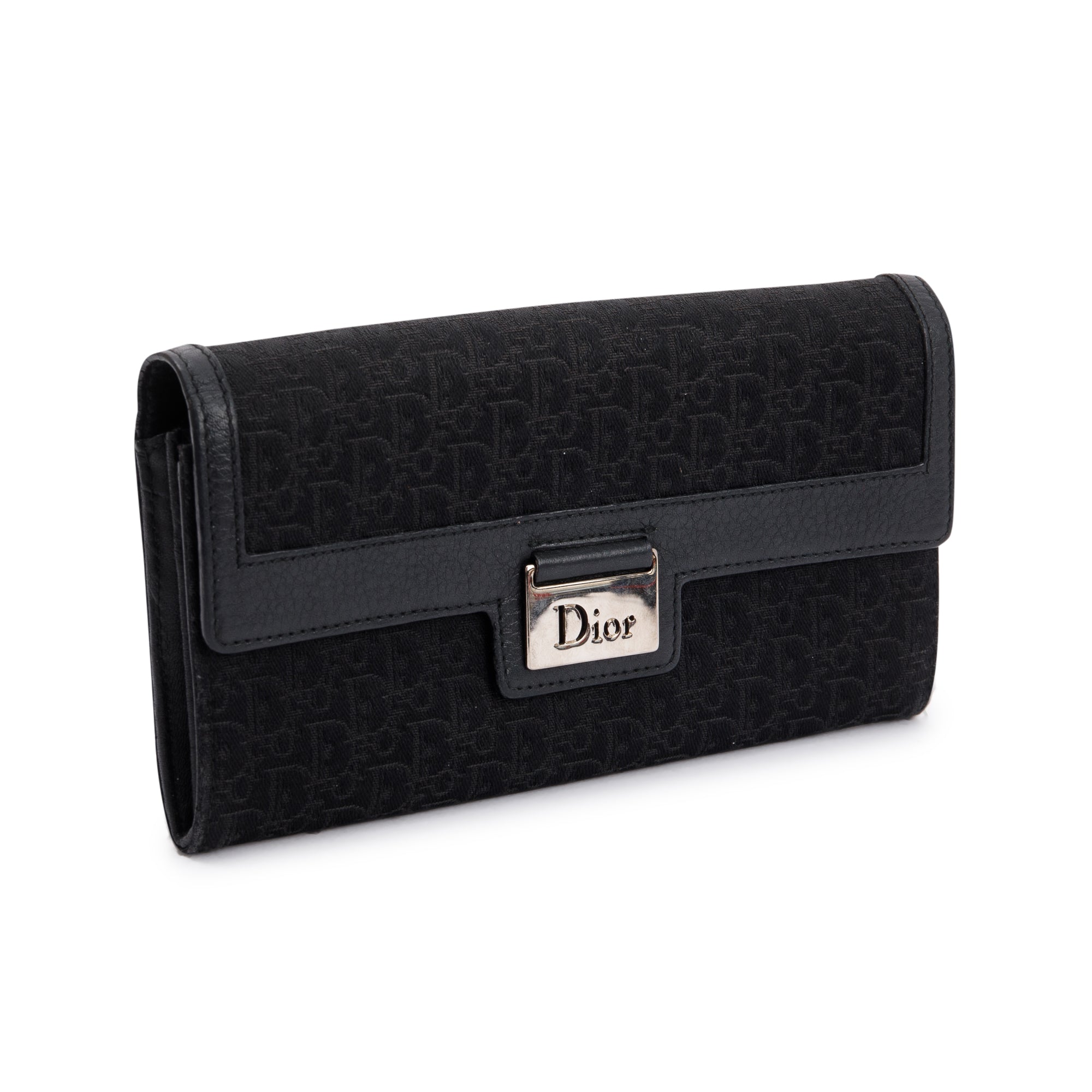 Christian Dior Vintage Monogram Canvas Continental Flap Wallet