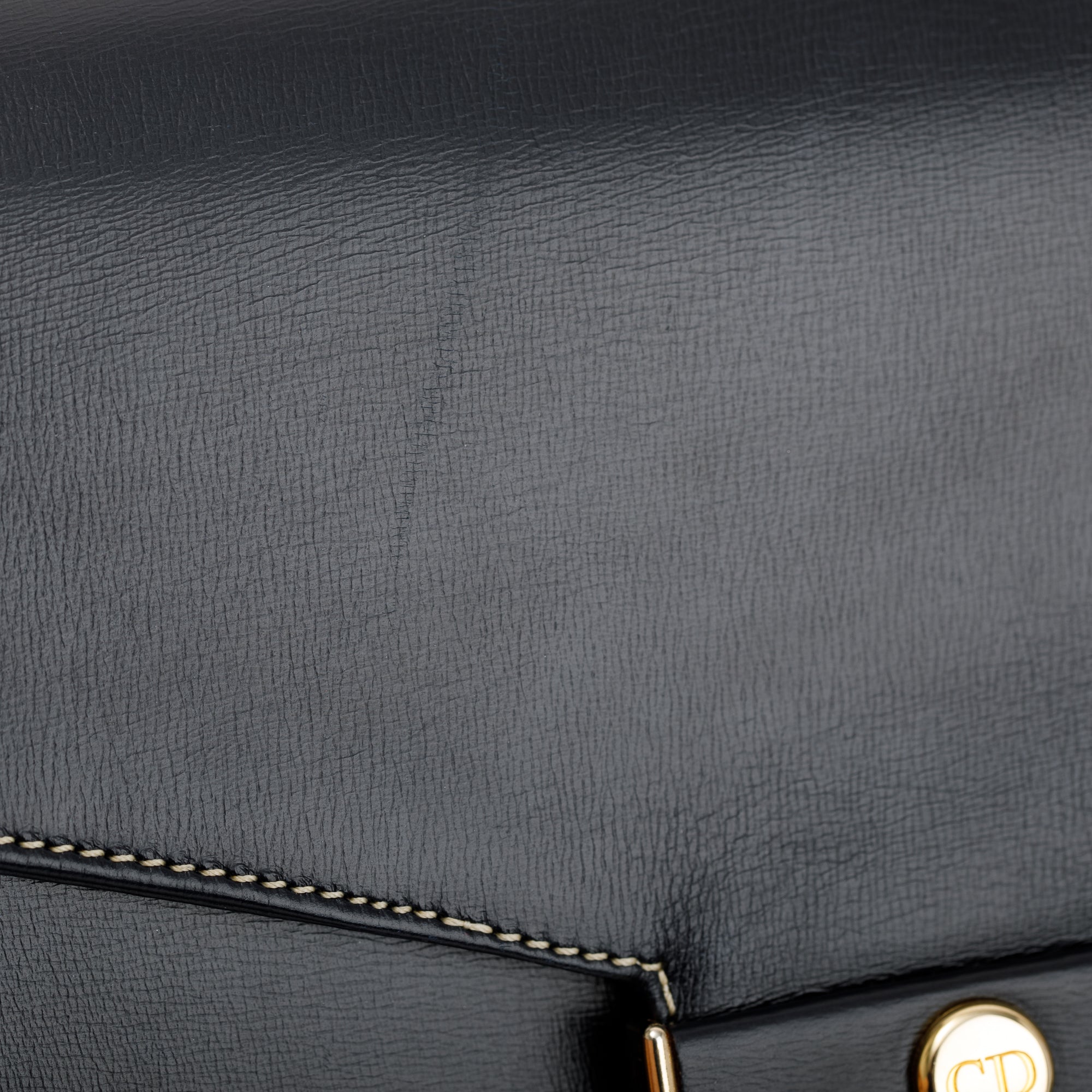 Christian Dior Vintage Navy Calfskin Leather Crossbody Bag