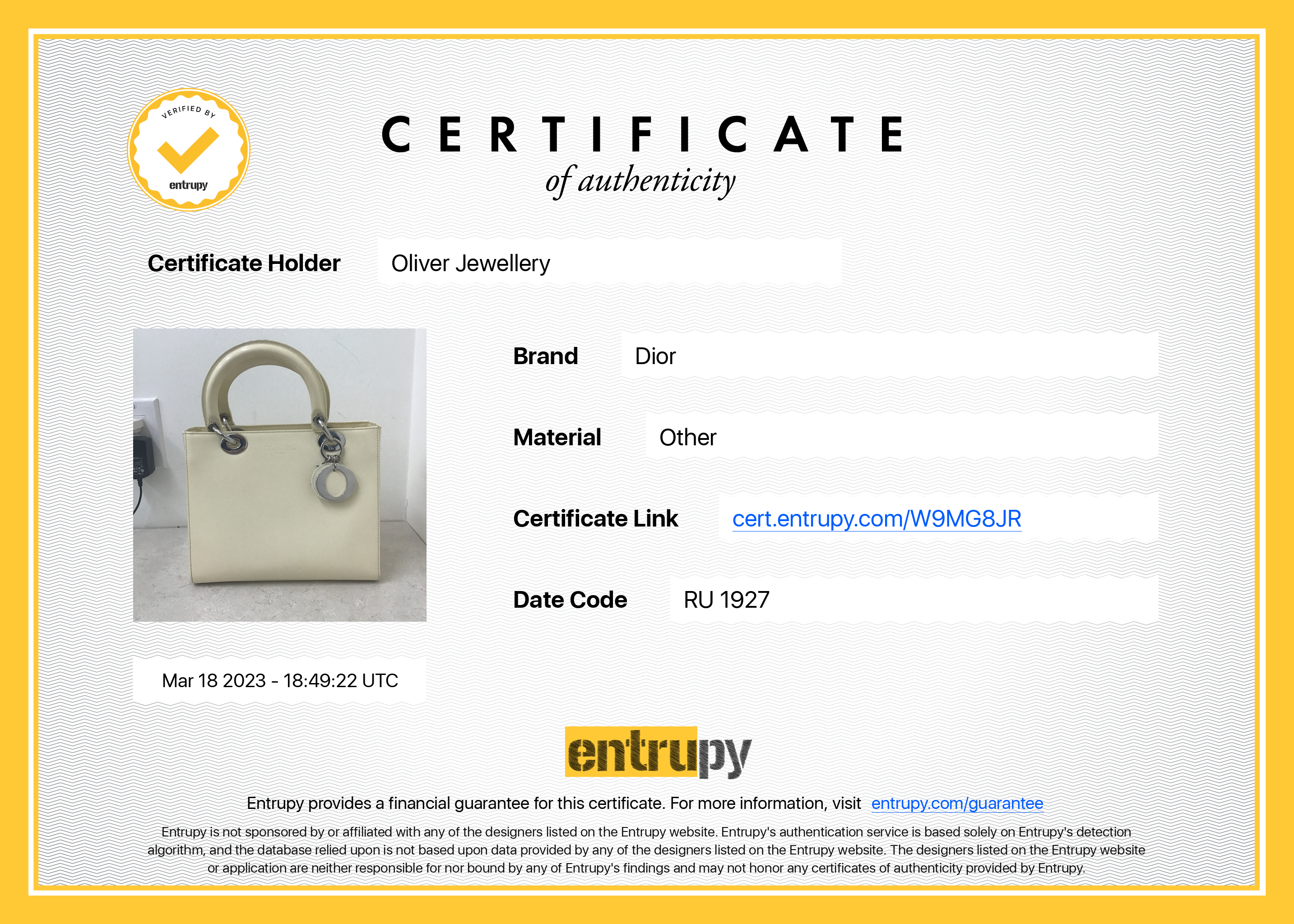 Christian Dior Vintage White Patent Leather Medium Lady Dior Bag w/ Strap