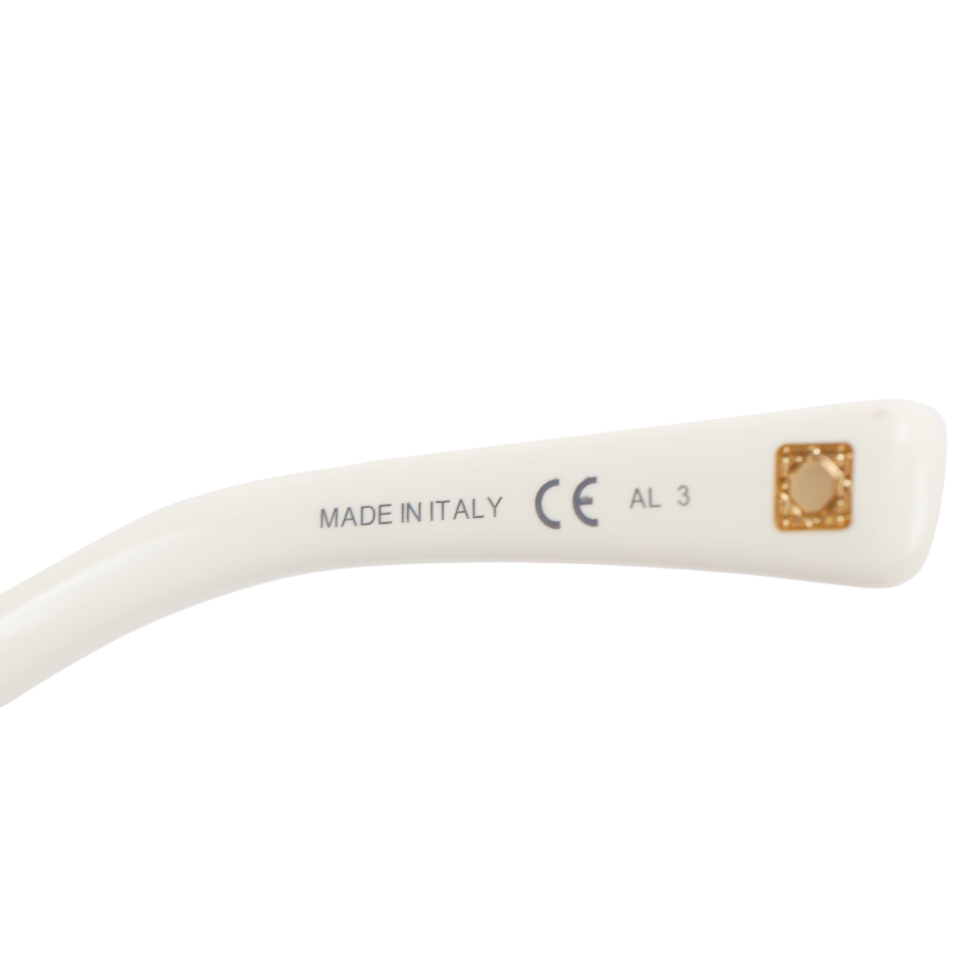 Christian Dior White Acetate DiorChicago2 Aviator Sunglasses w/ Case