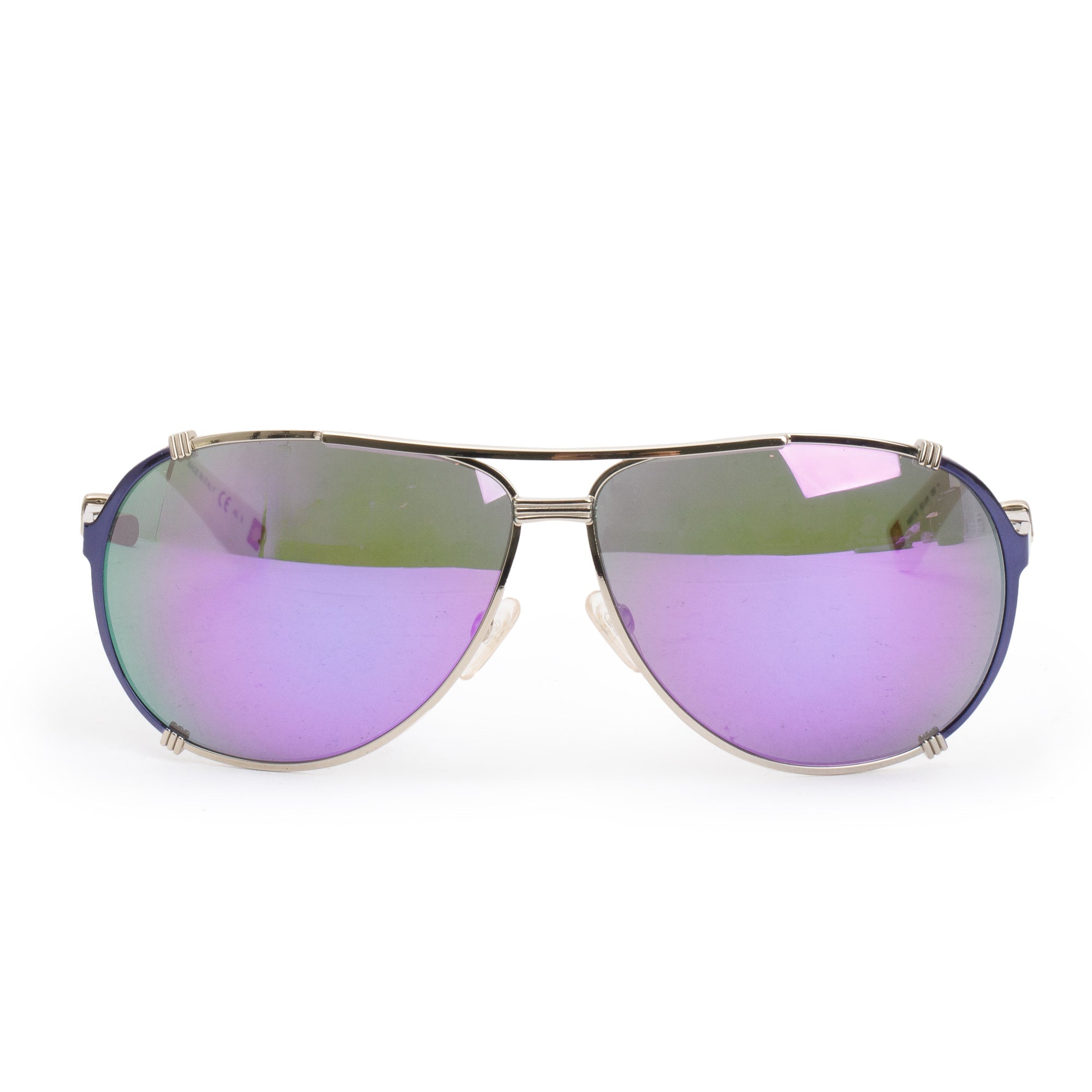 Christian Dior White Acetate DiorChicago2 Aviator Sunglasses w/ Case