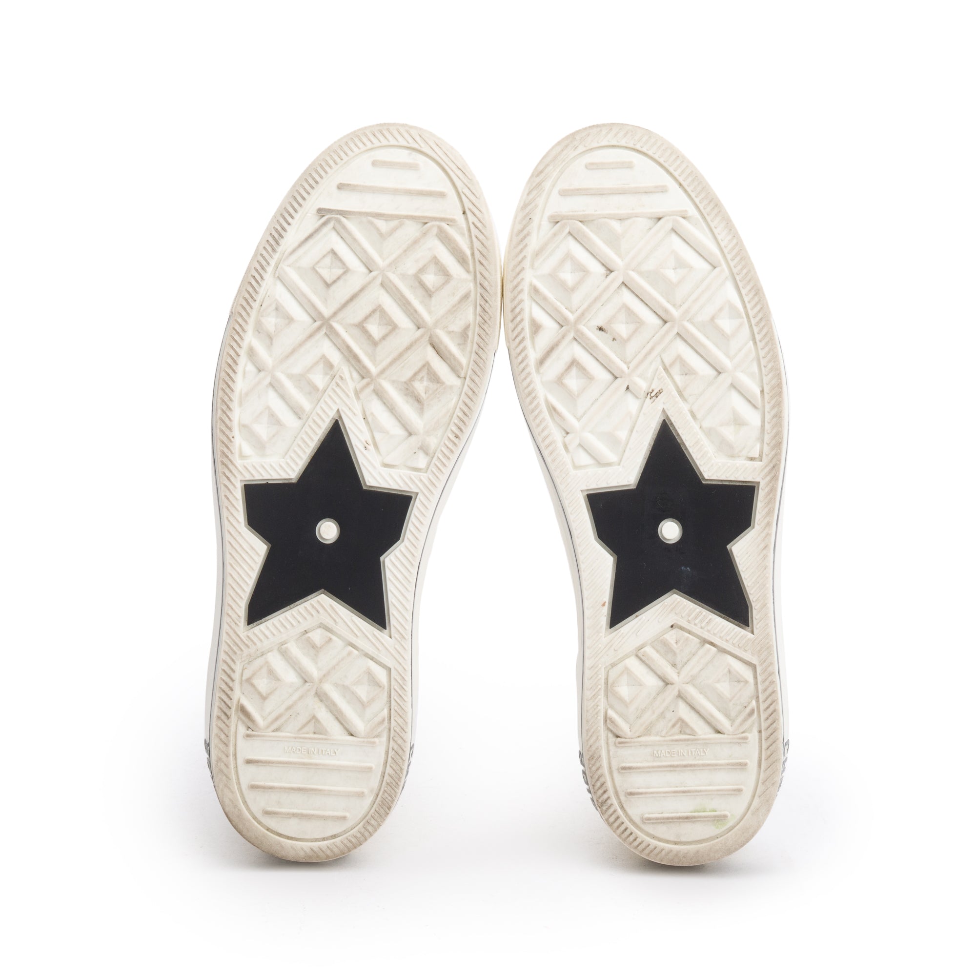 Christian Dior White Cannage Cotton Knit Canvas Rubber Walk'N'Dior High Top Sneakers, Size 39 w/ Box