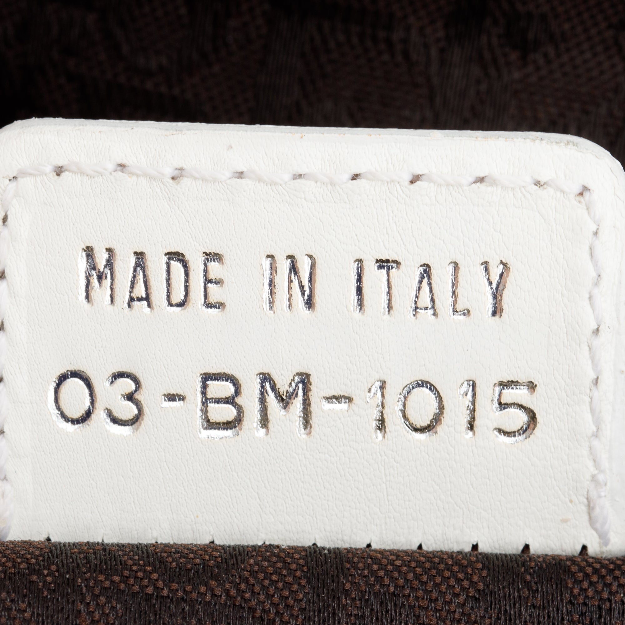 Christian Dior White Embroidered Calfskin Leather Small Detective Bag w/ Authenticity Card