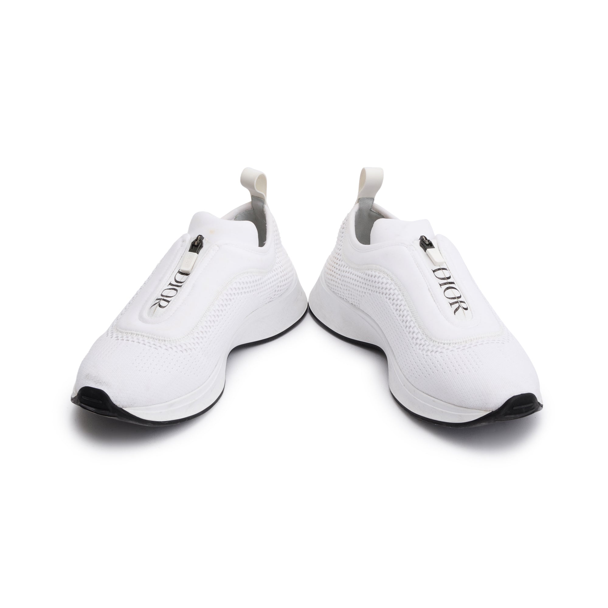 Christian Dior White Knit B25 Low Sneakers, Size 41 w/ Box