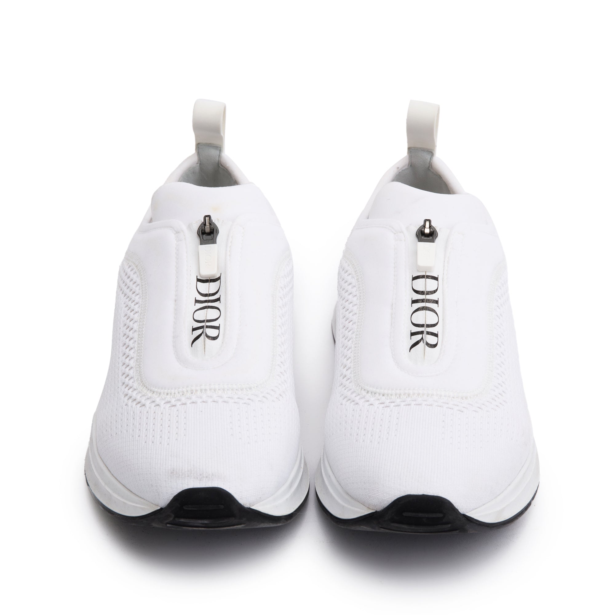 Christian Dior White Knit B25 Low Sneakers, Size 41 w/ Box