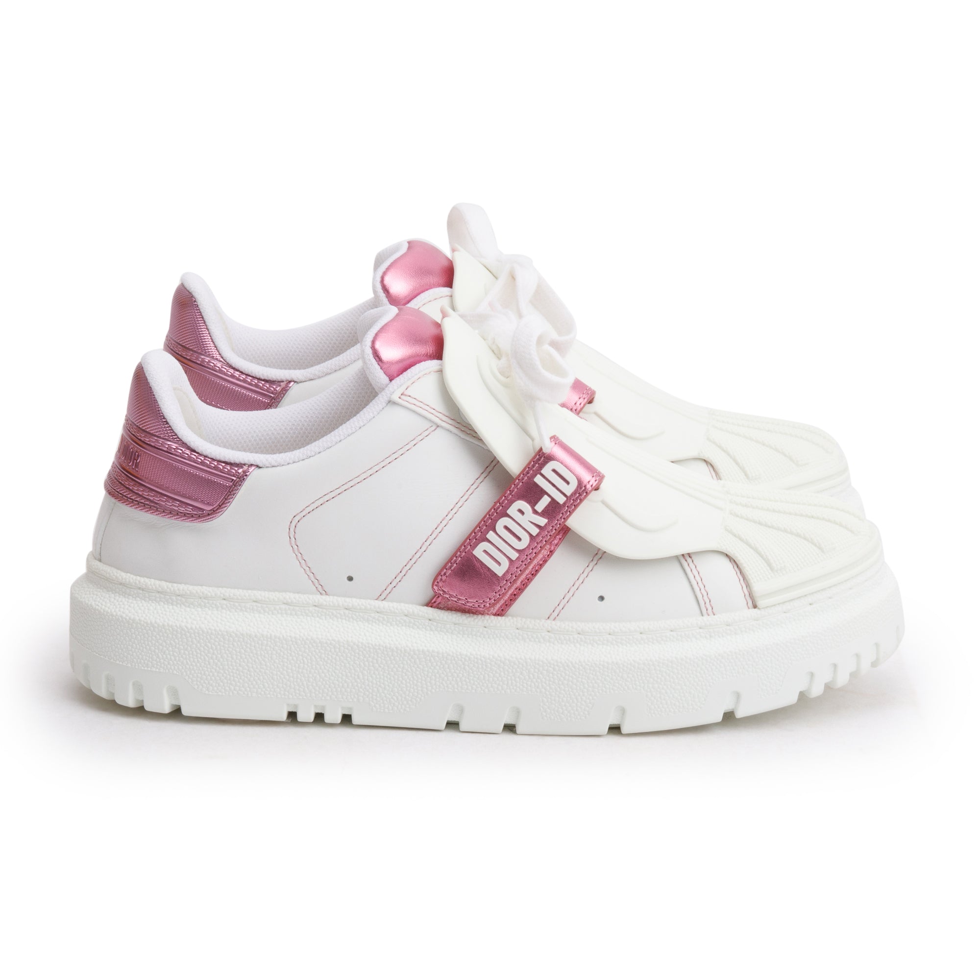 Christian Dior White Leather/Rubber ID Sneakers, Size 36 w/ Box