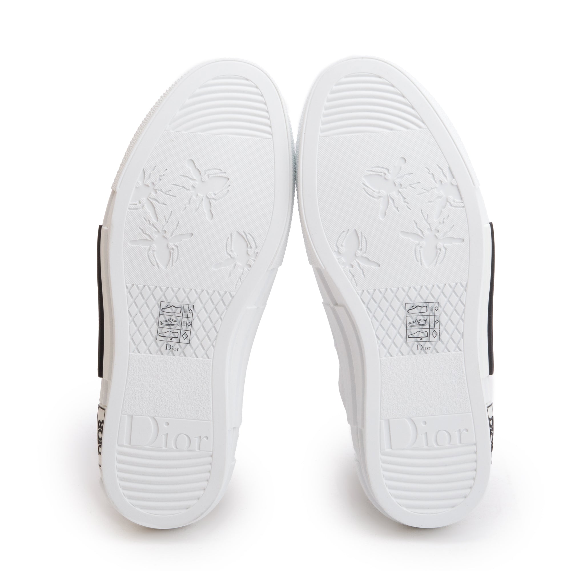 Christian Dior White Oblique Transparent Canvas B23 High-Top Sneakers, Size 37 w/ Box