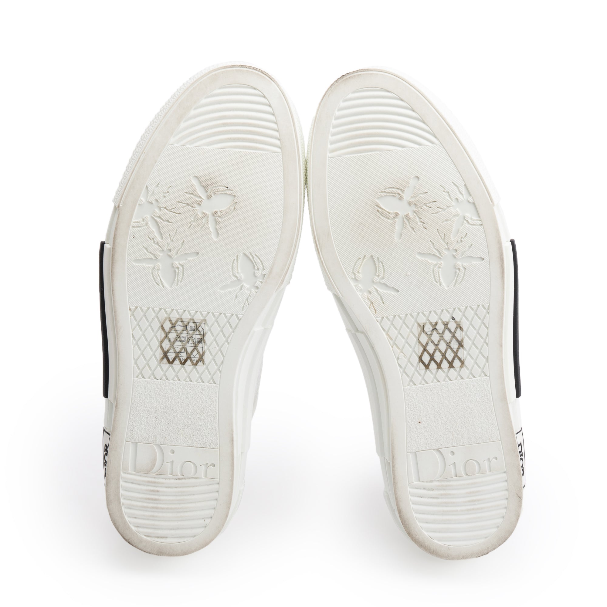 Christian Dior White Oblique Transparent Canvas B23 Low Sneakers, Size 40 w/ Box