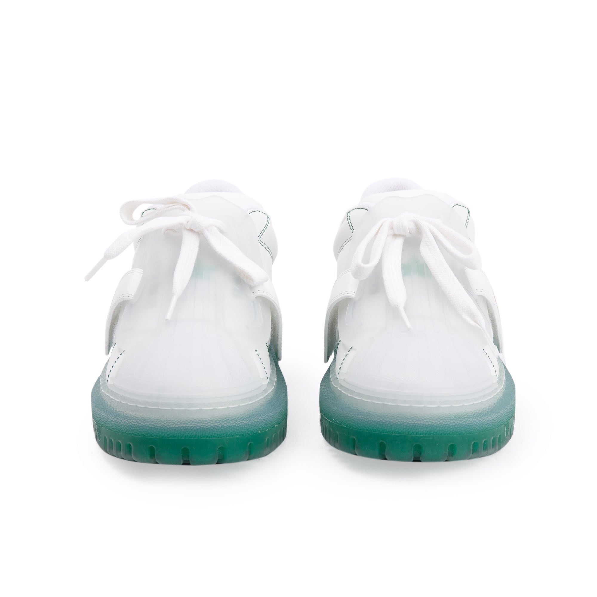 Christian Dior White/Green Dior-ID Sneakers, Size 37 w/ Box