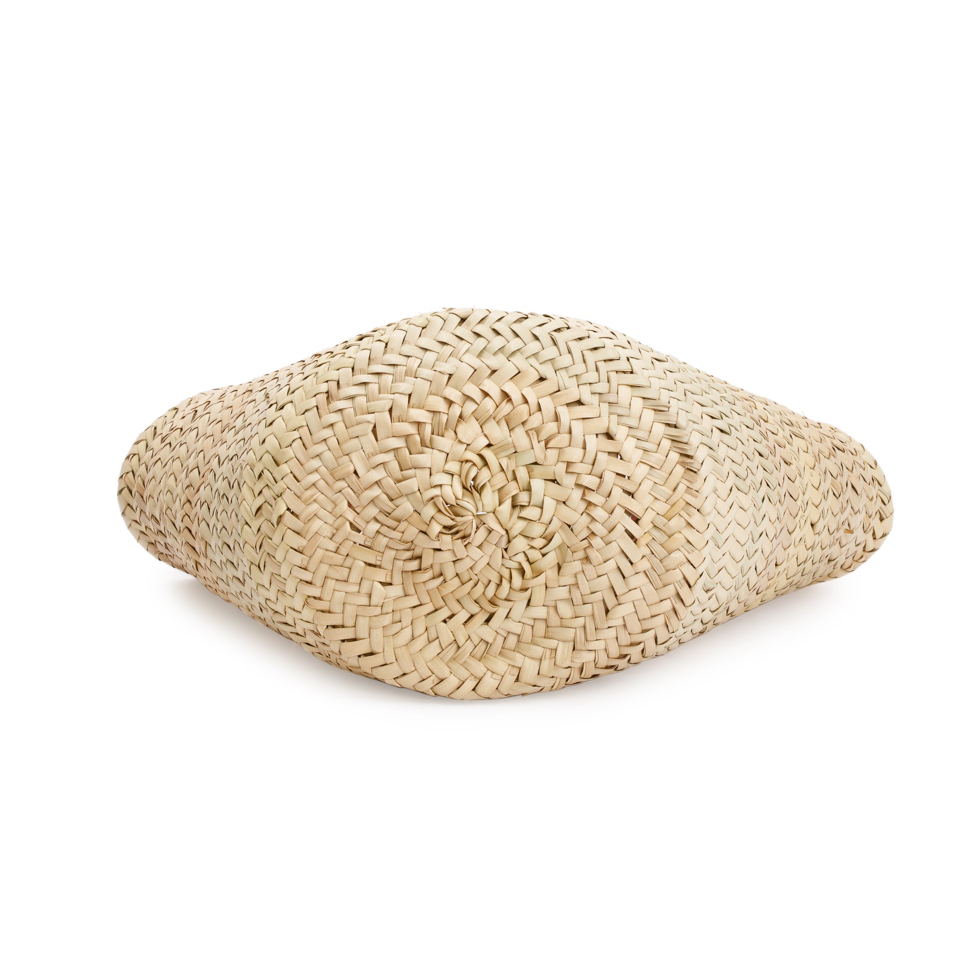 Christian Louboutin 2022 Neutral Woven Straw & Brown Calf Leather Loubishore Tote Bag w/ Receipt