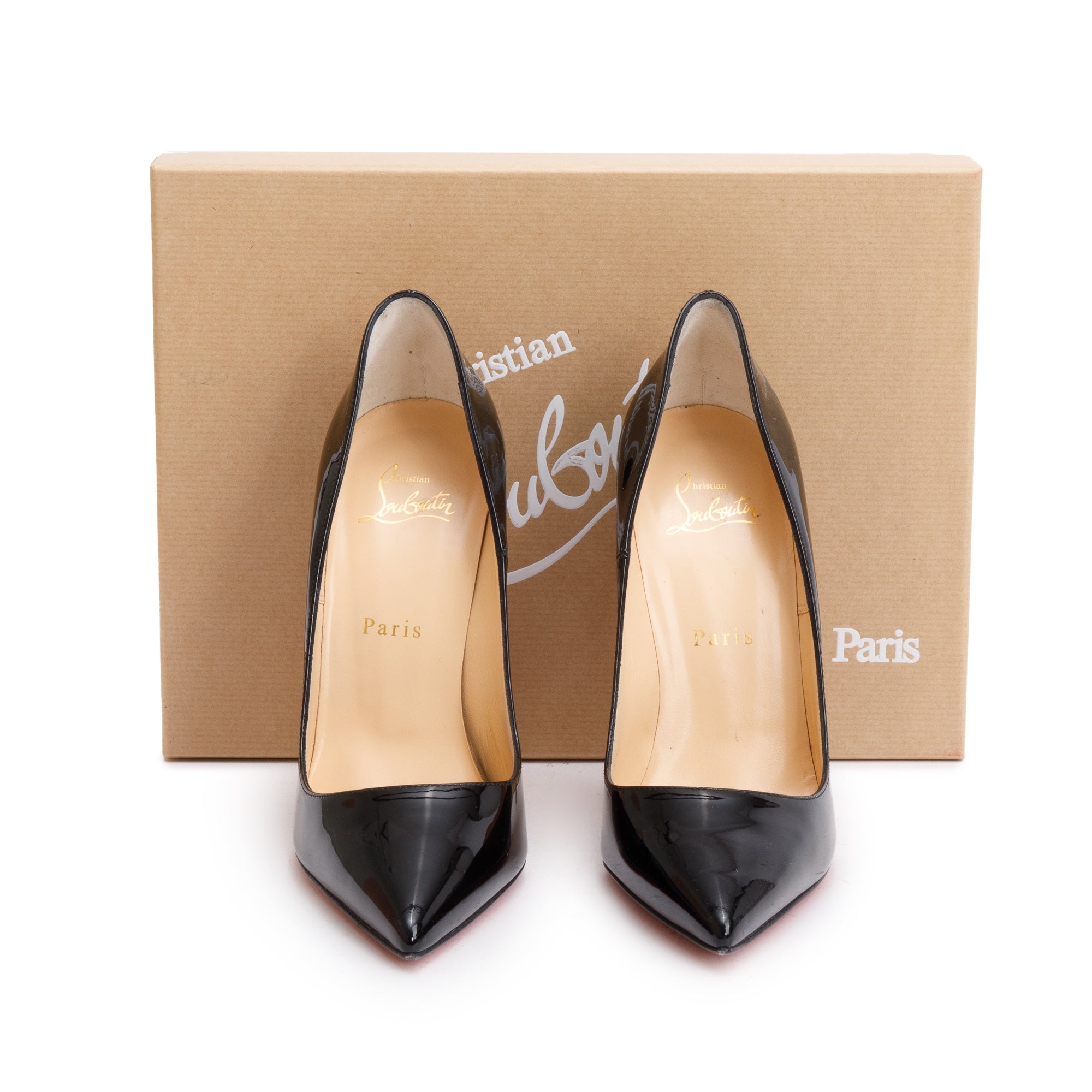 Christian Louboutin 2024 Black Patent Leather So Kate 120 Pumps, Size 38 w/ Box & Receipt