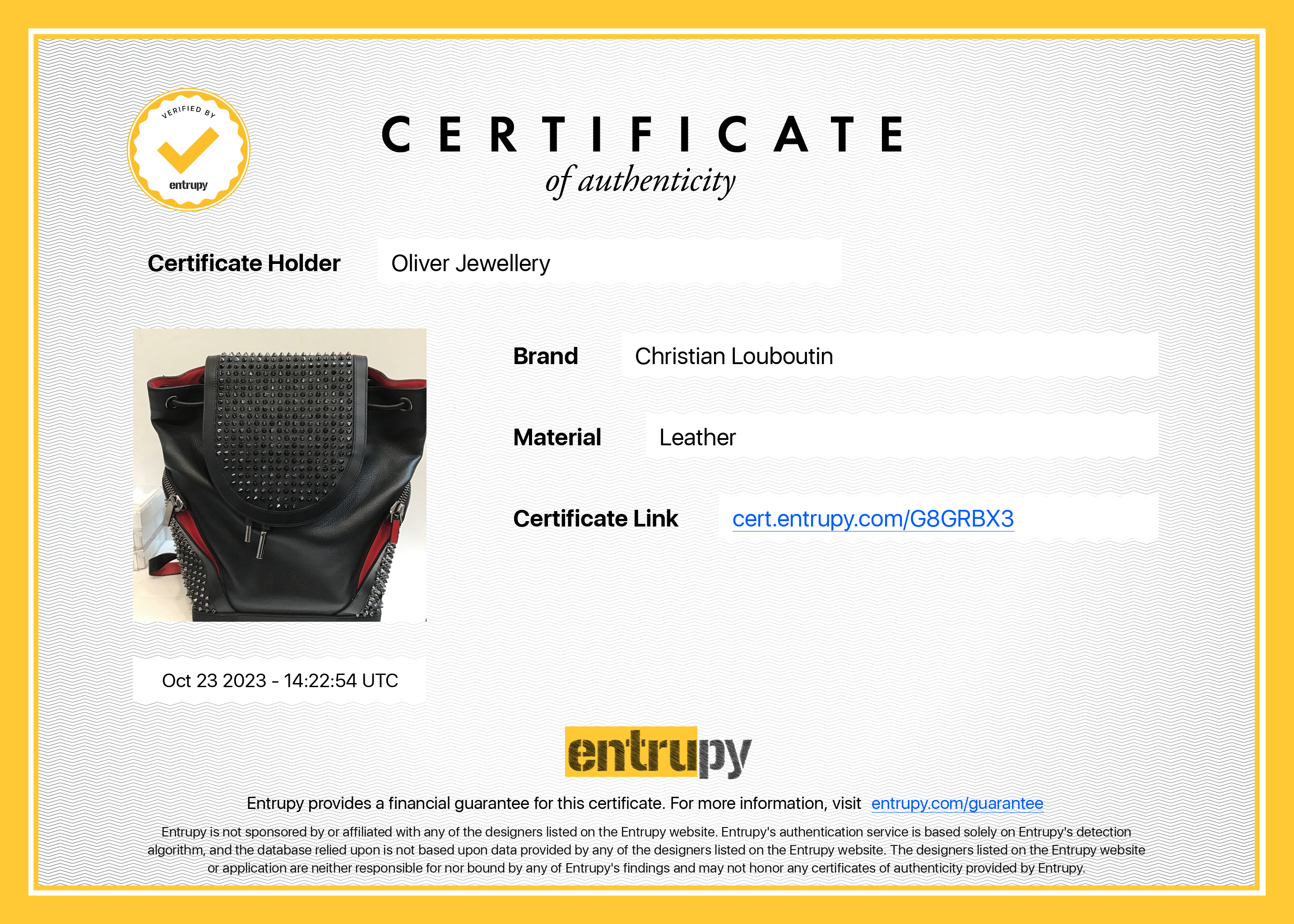 Christian Louboutin Black Calfskin Leather Explorafunk Backpack