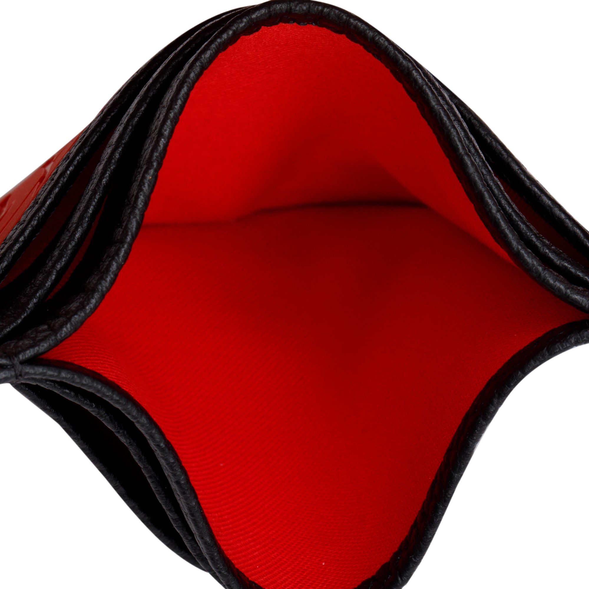 Christian Louboutin Black Calfskin Leather Loubi Kios Card Holder w/ Box