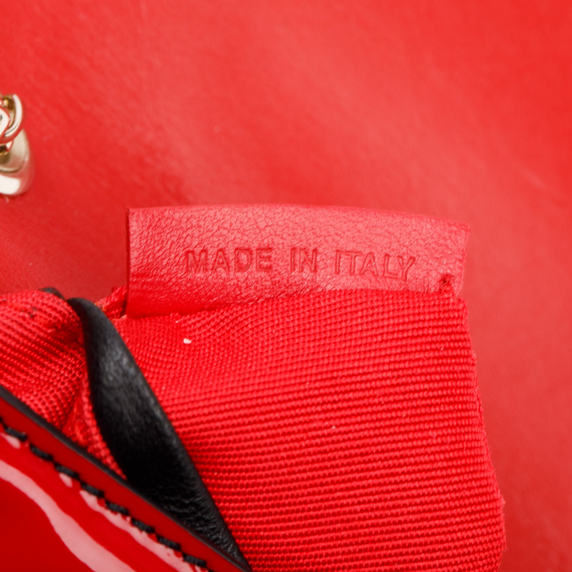 Christian Louboutin Black Calfskin Red Patent Leather Sweet Charity Heart Mini Crossbody Bag