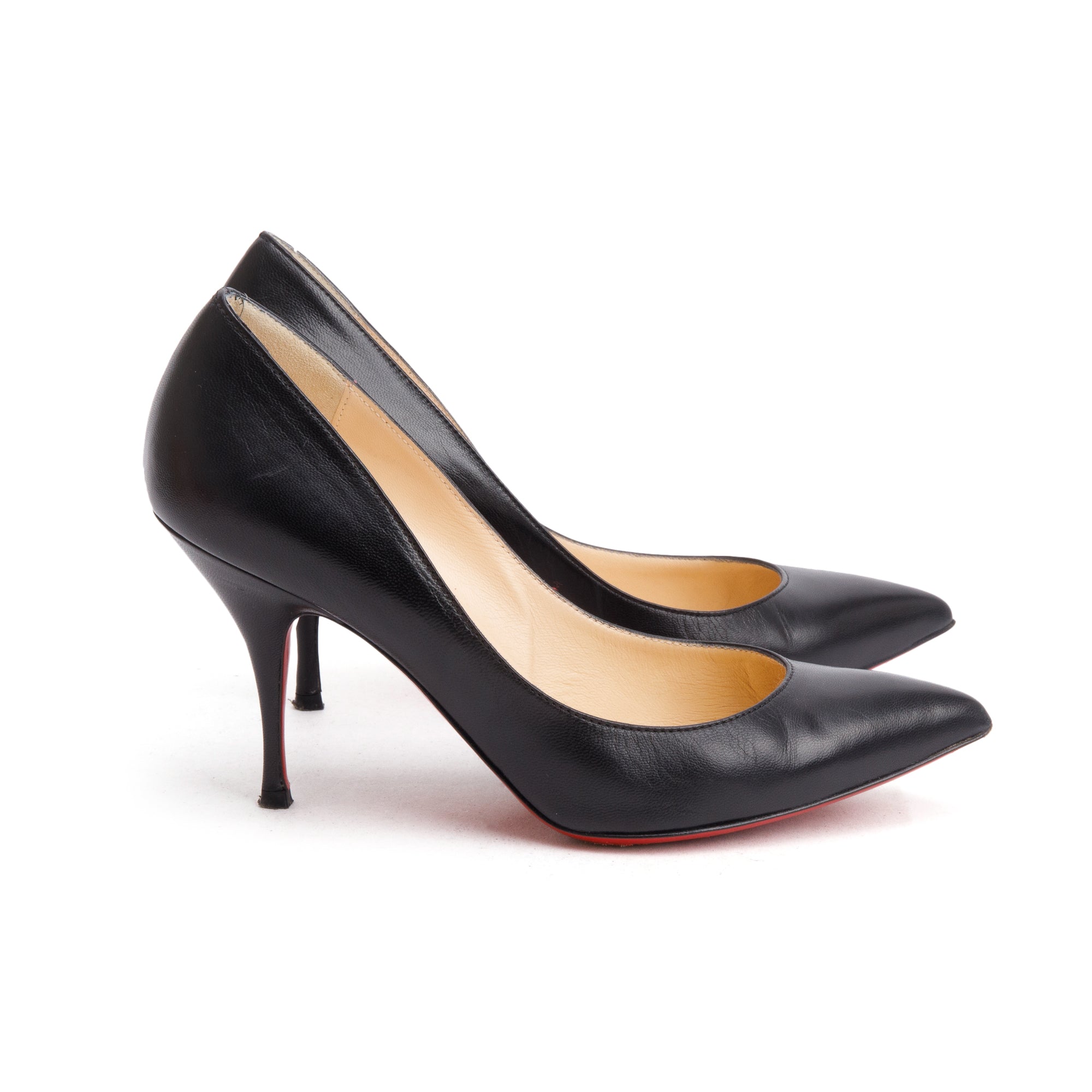 Christian Louboutin Black Leather Pigalle 100 Pumps, Size 36.5 w/ Box