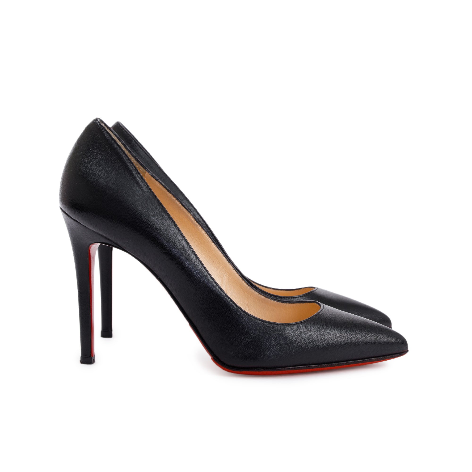 Christian Louboutin Black Leather Pigalle 100 Pumps, Size 39.5
