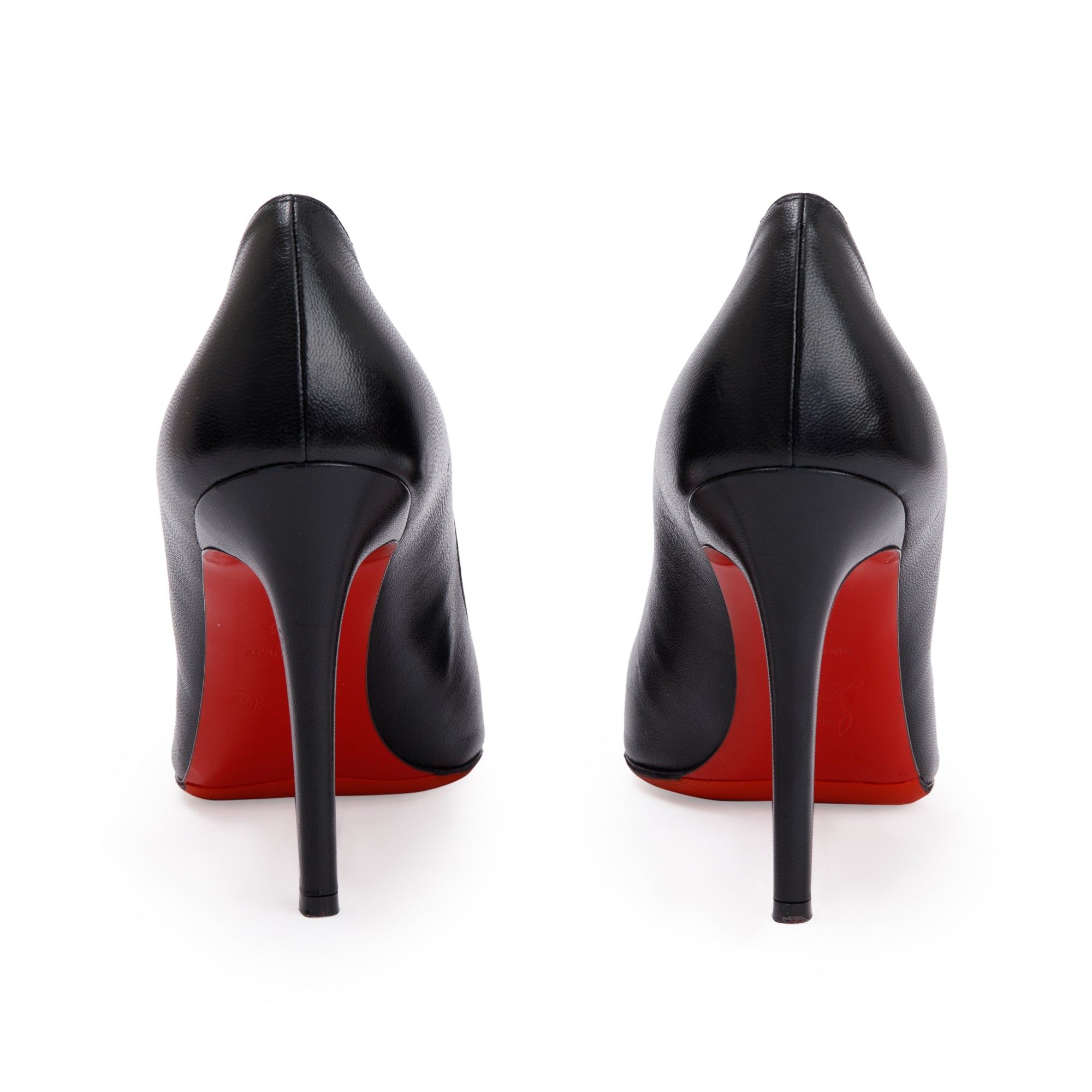 Christian Louboutin Black Leather Pigalle 100 Pumps, Size 39.5