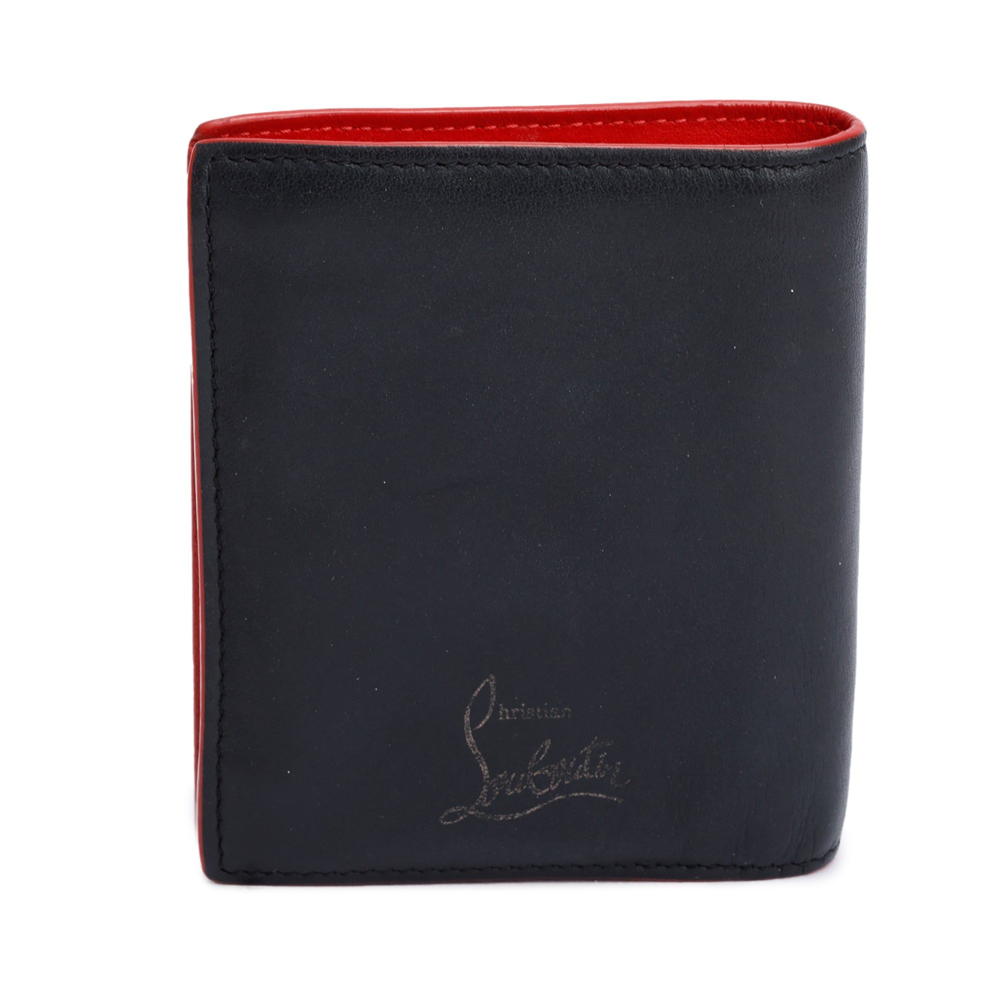 Christian Louboutin Black Leather Spike Paros Bifold Wallet