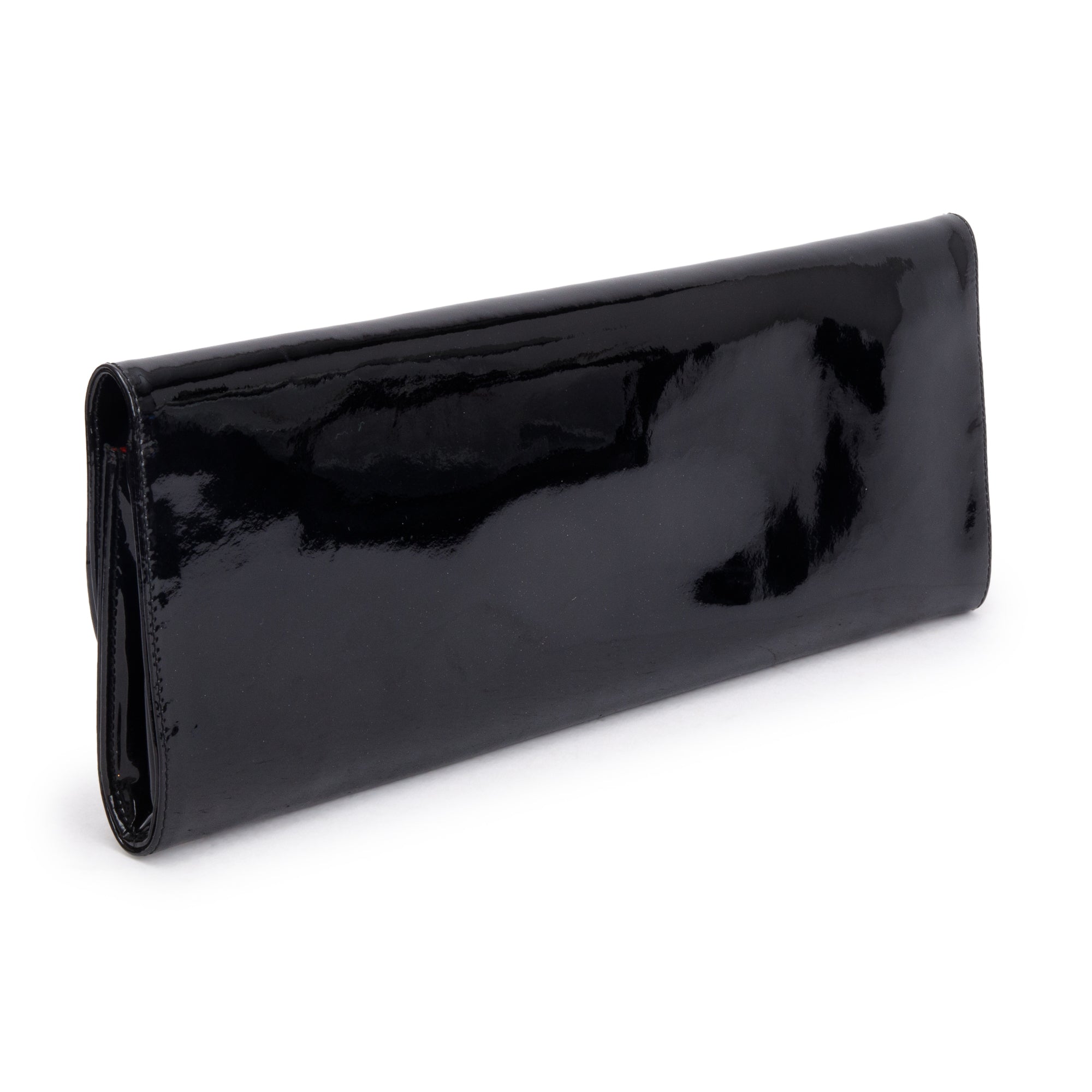 Christian Louboutin Black Patent Leather Pigalle Clutch