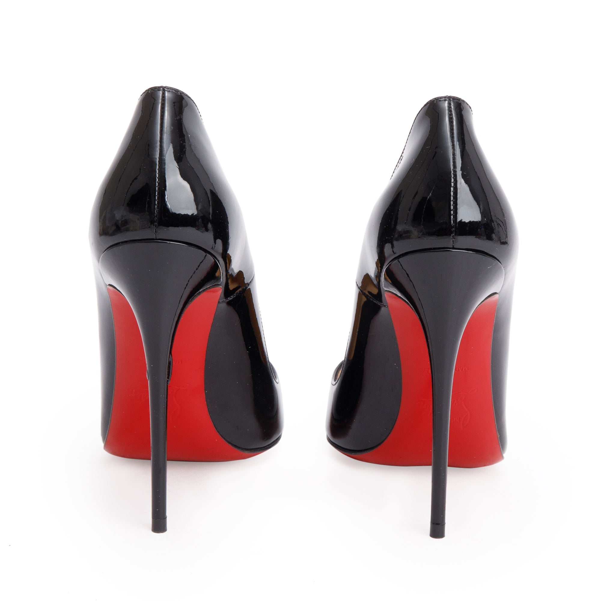 Christian Louboutin Black Patent Leather So Kate 120 Pumps, Size 37