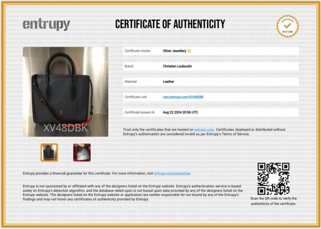 Christian Louboutin Black Python Medium Paloma Tote Bag w/ Strap