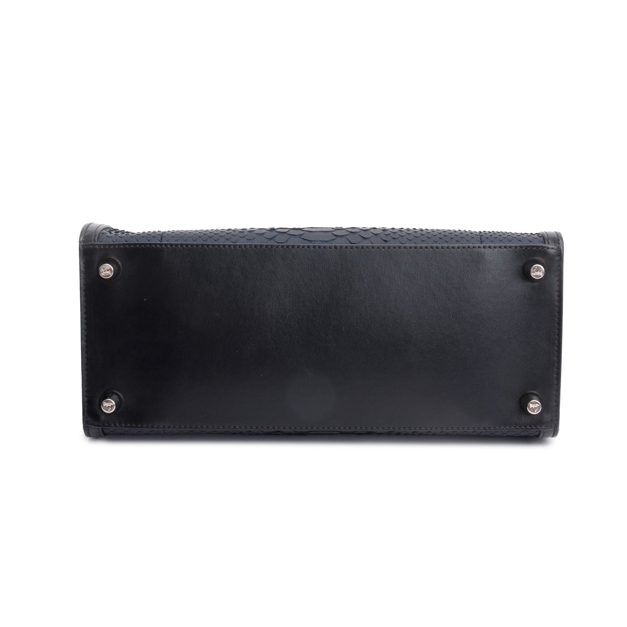 Christian Louboutin Black Python Medium Paloma Tote Bag w/ Strap